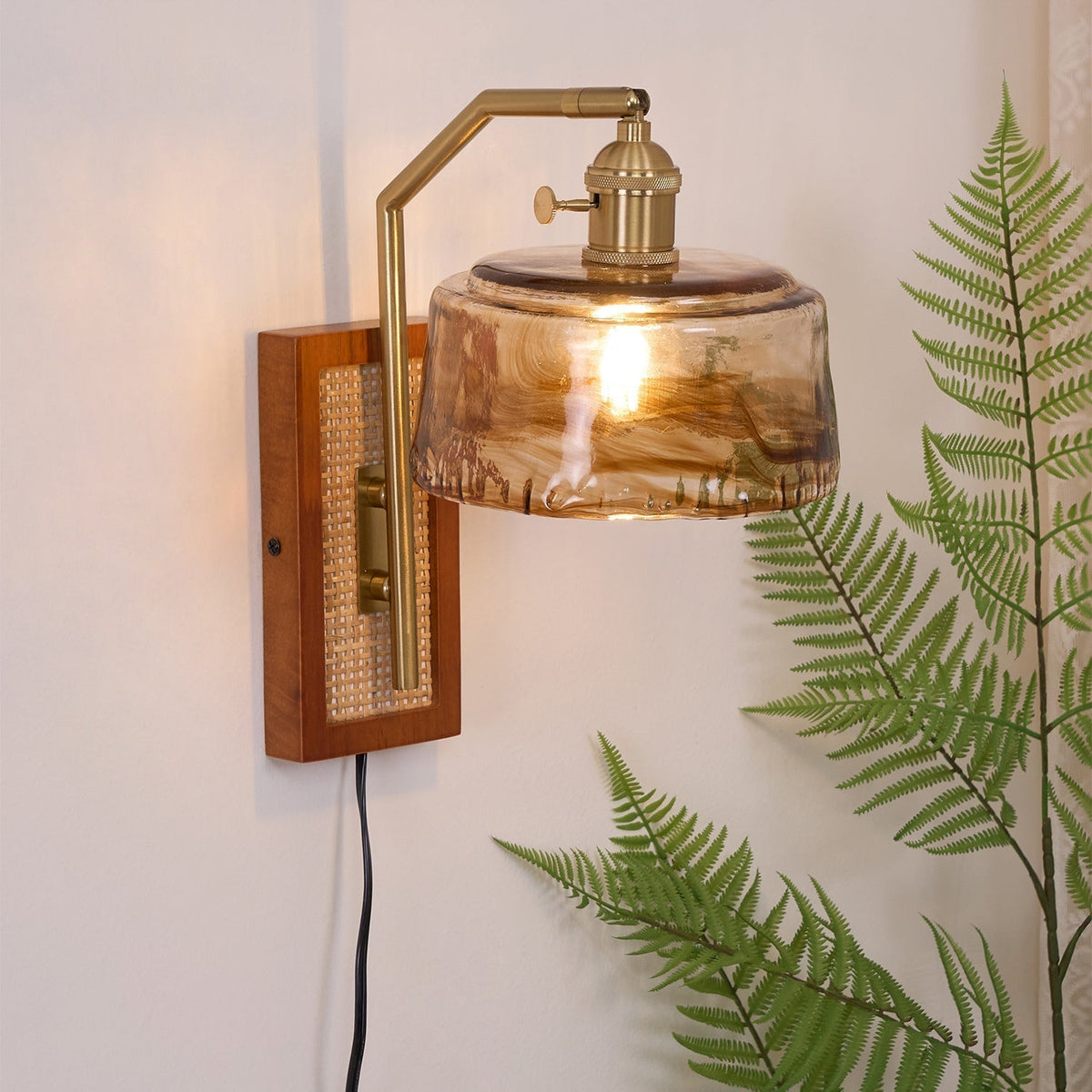 Brix Premium Nordic Art Glass Bamboo Wall Lamp