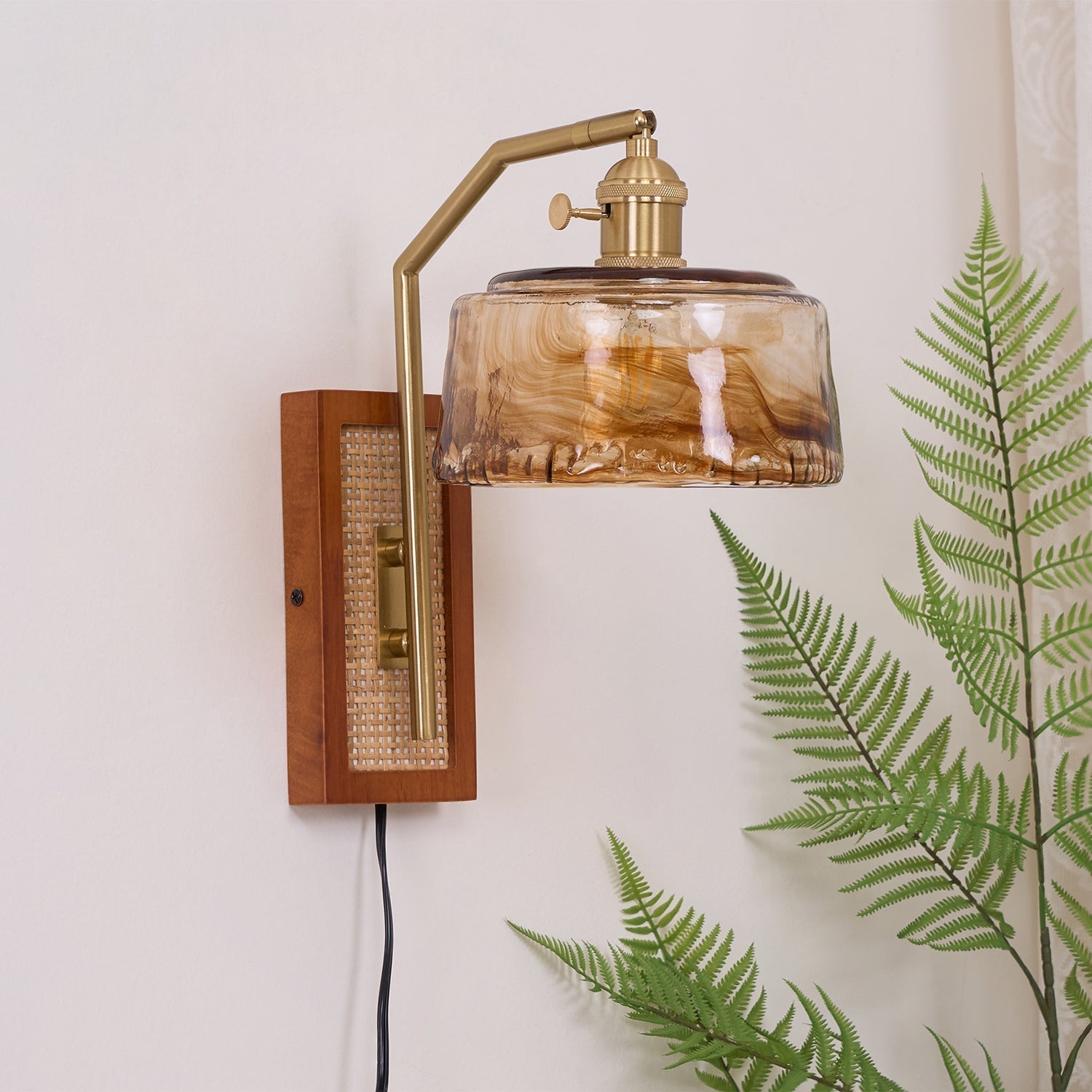 Brix Premium Nordic Art Glass Bamboo Wall Lamp