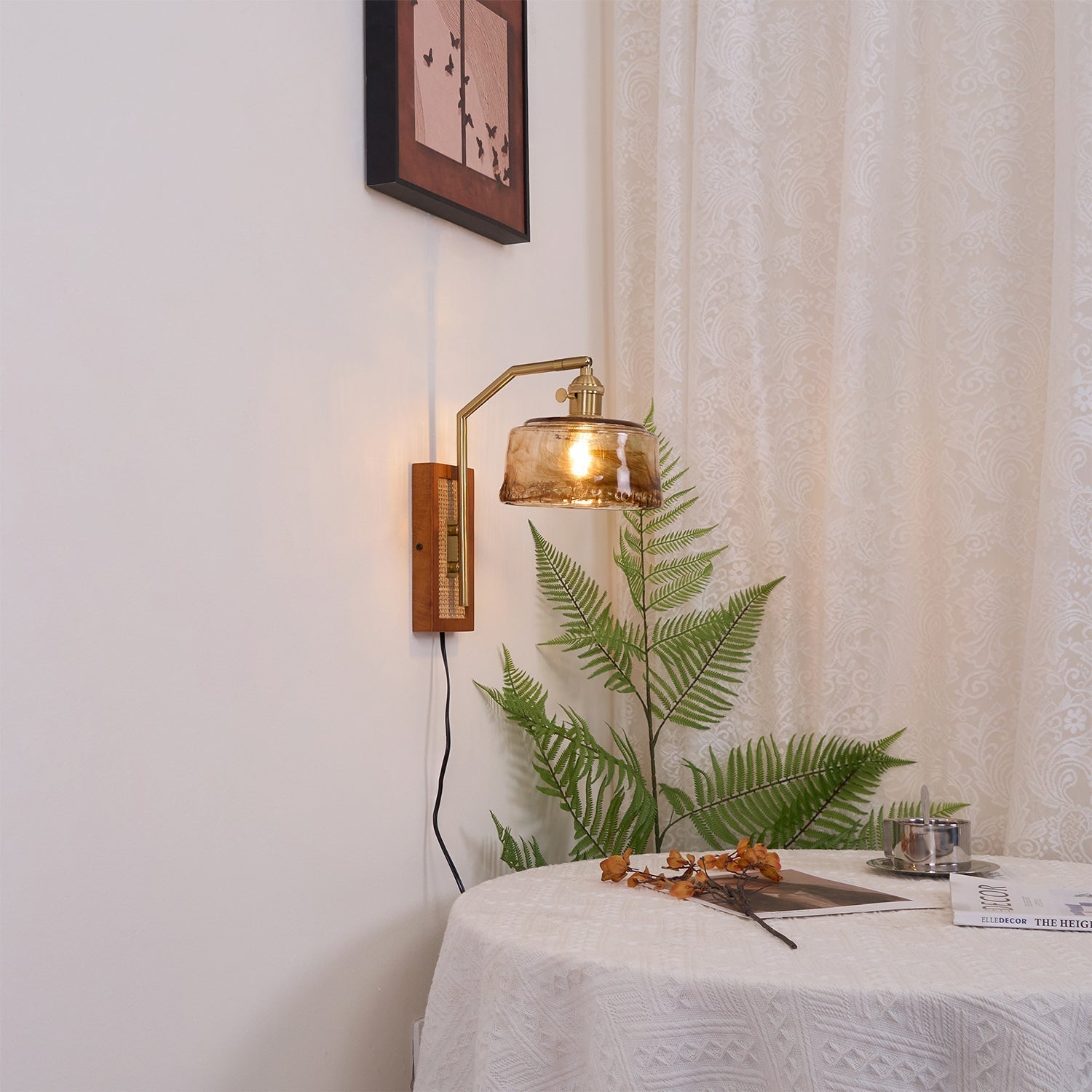 Brix Premium Nordic Art Glass Bamboo Wall Lamp