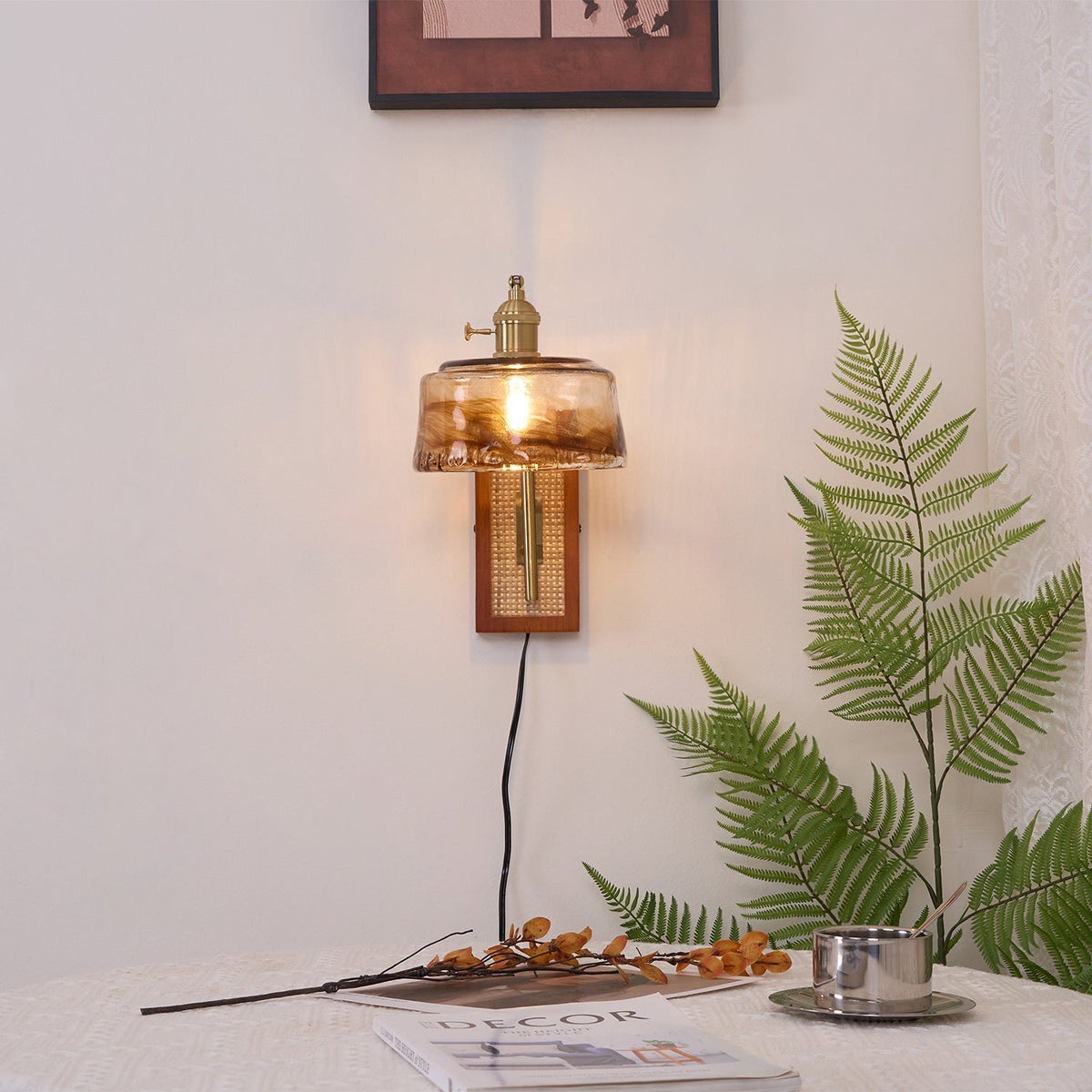 Brix Premium Nordic Art Glass Bamboo Wall Lamp
