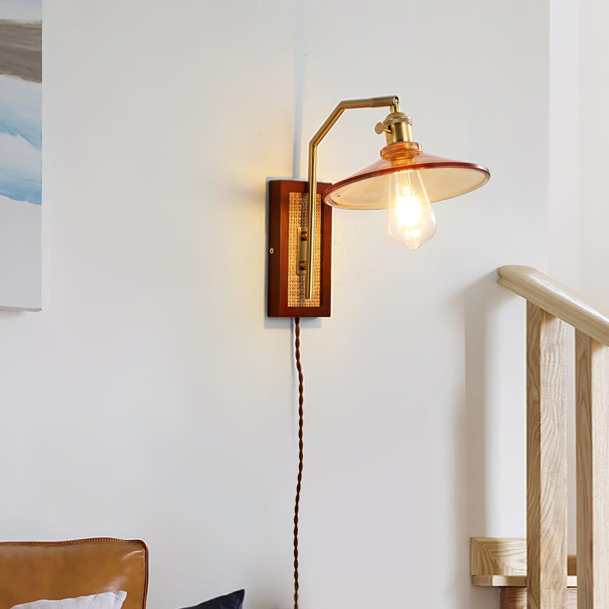 Brix Premium Nordic Art Glass Bamboo Wall Lamp