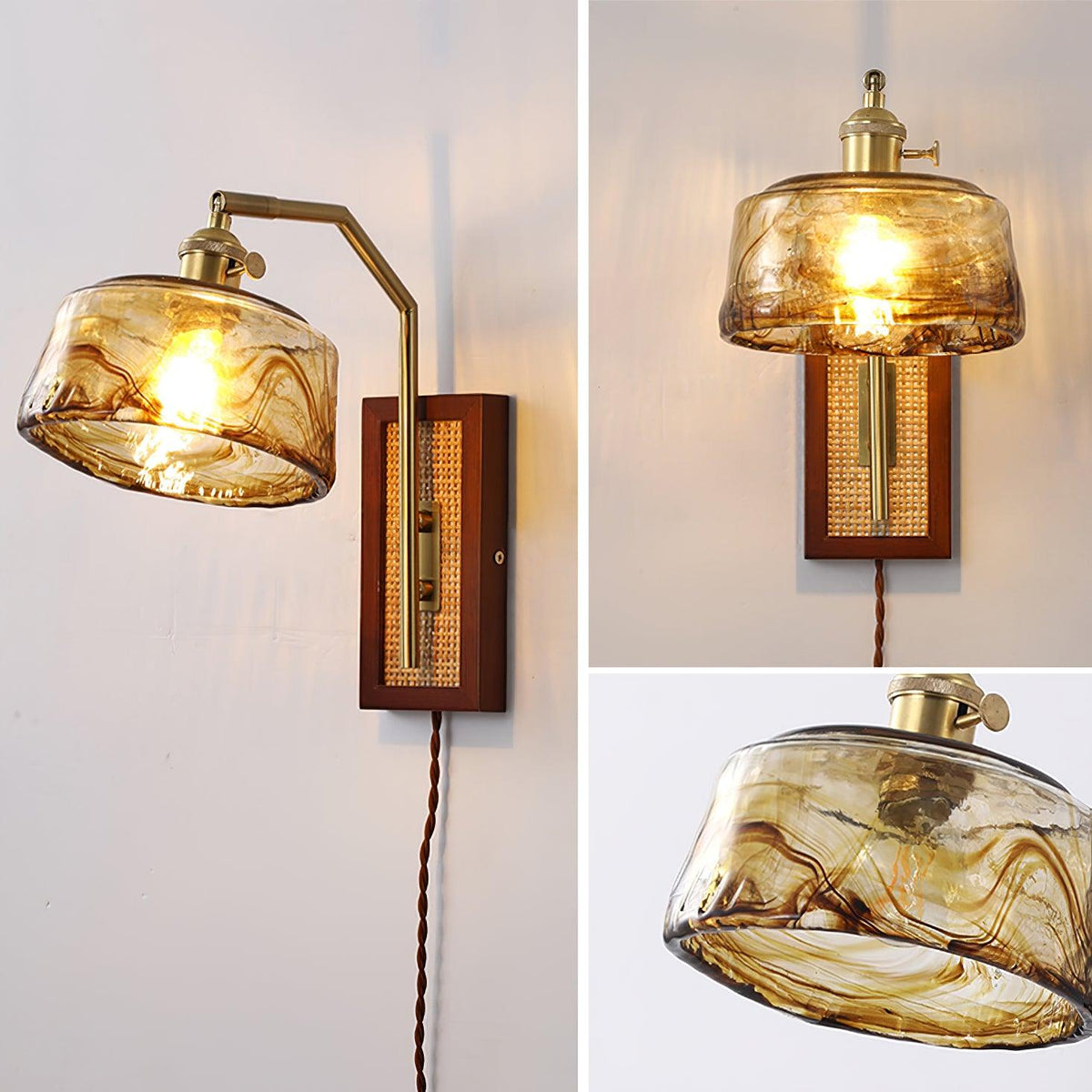 Brix Premium Nordic Art Glass Bamboo Wall Lamp