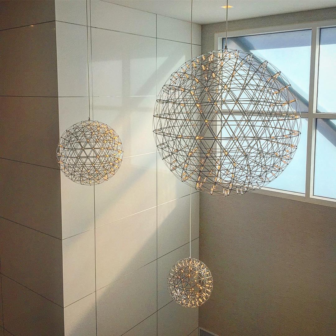 Delcourt Silver Spark Ball Pendant Light