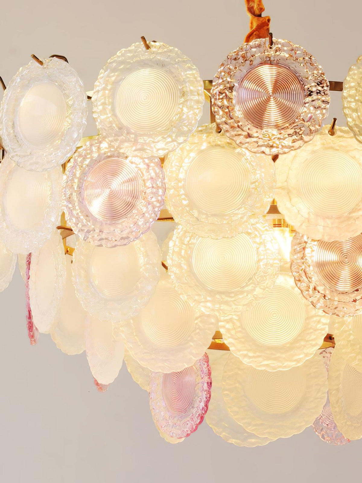Celinine Chandelier Glass Disc Layered Playful