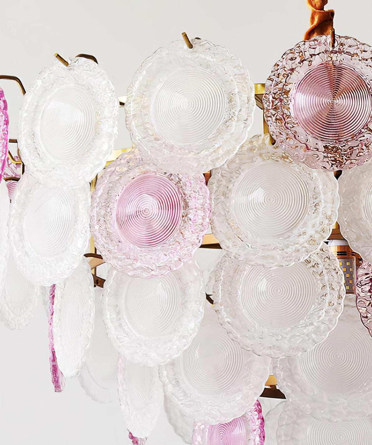 Celinine Chandelier Glass Disc Layered Playful
