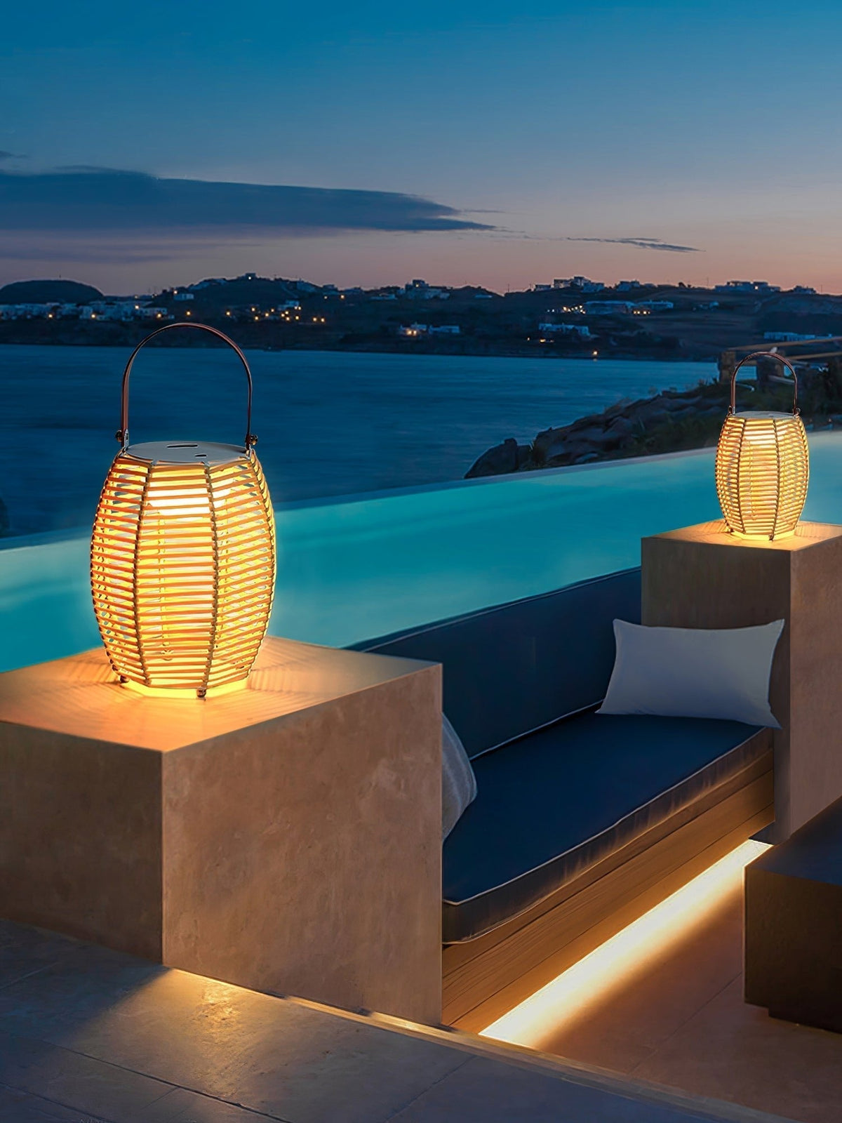Olraeil Rattan Floor Lantern