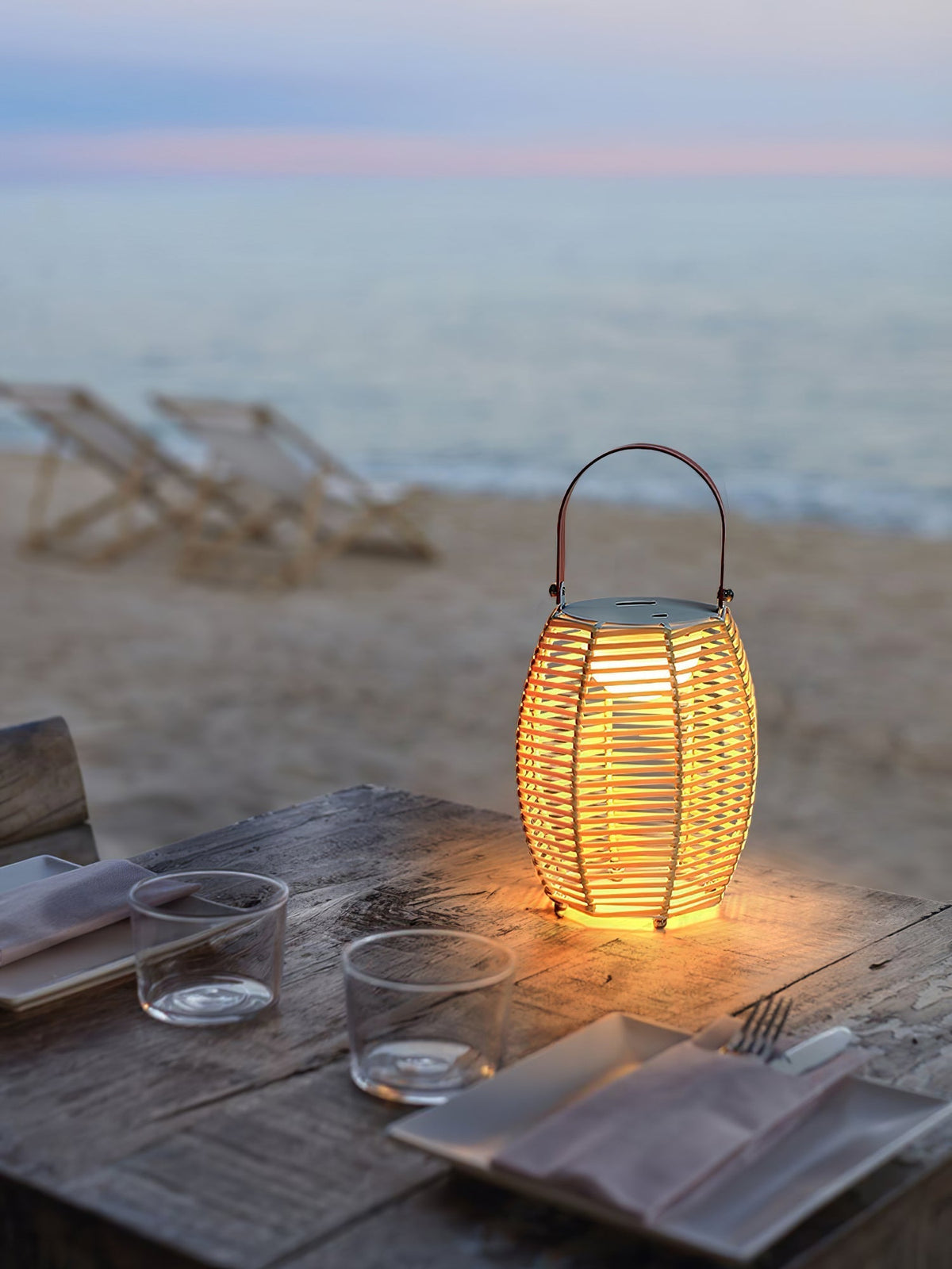 Olraeil Rattan Floor Lantern