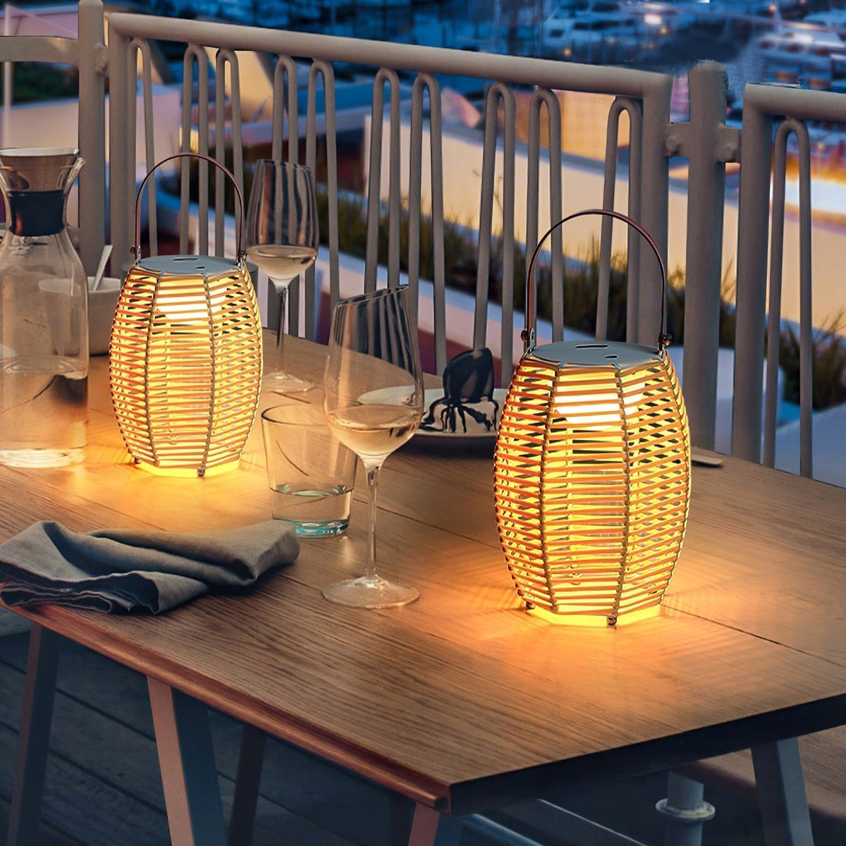 Olraeil Rattan Floor Lantern