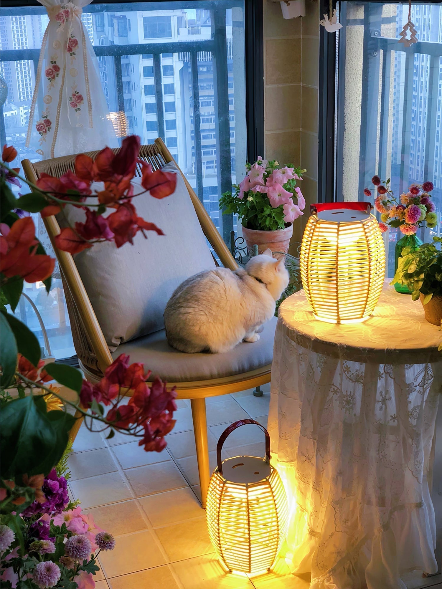 Olraeil Rattan Floor Lantern