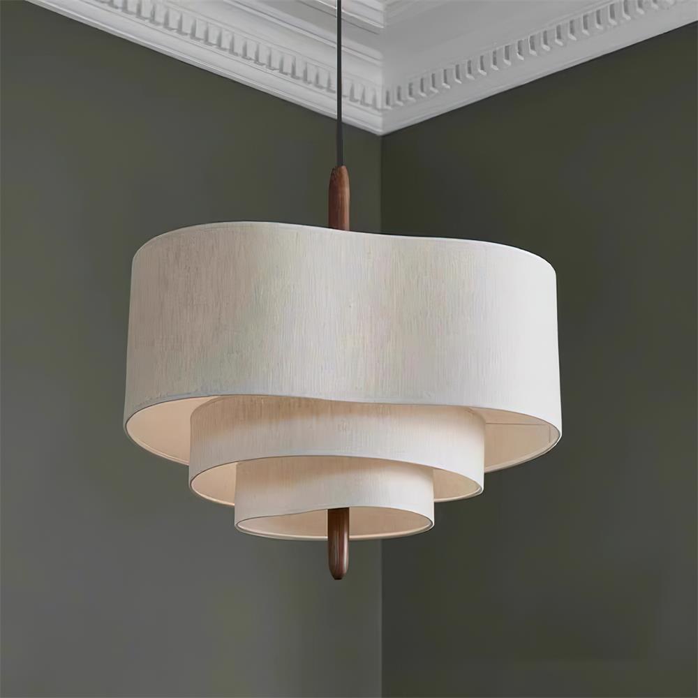 Ophel Green Fabric Pendant Lamp - Neutral Decor