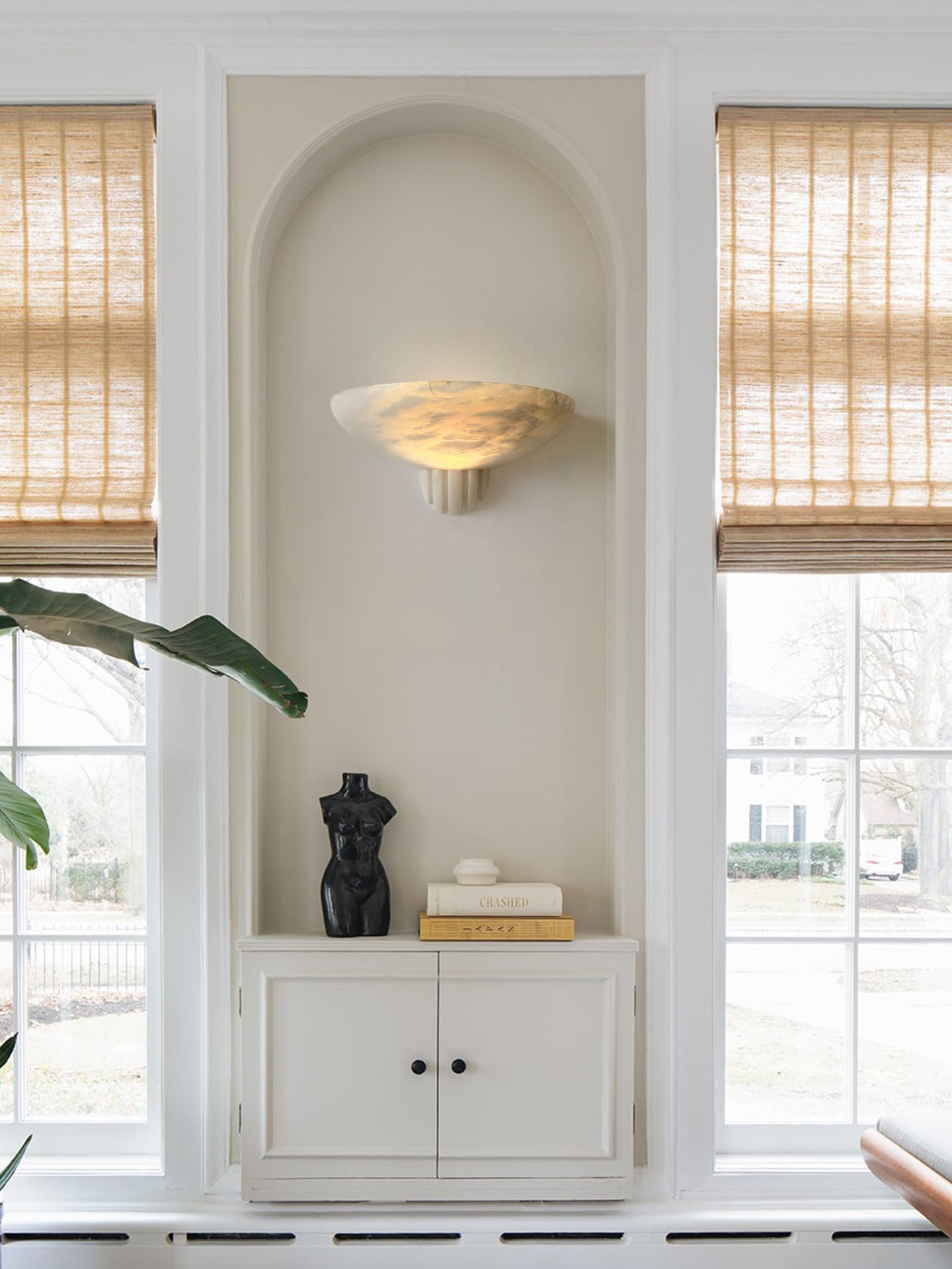 Rare Alabaster Wall Sconce