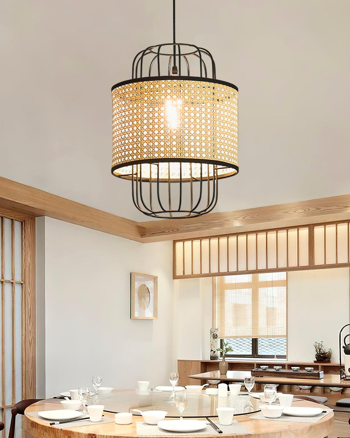 Lven Premium Art Rattan Pendant Lamp