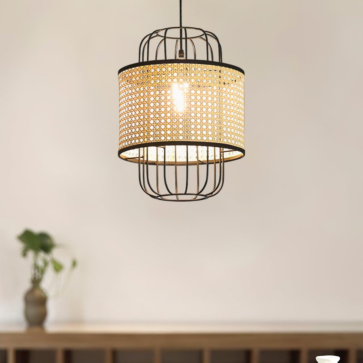 Lven Premium Art Rattan Pendant Lamp
