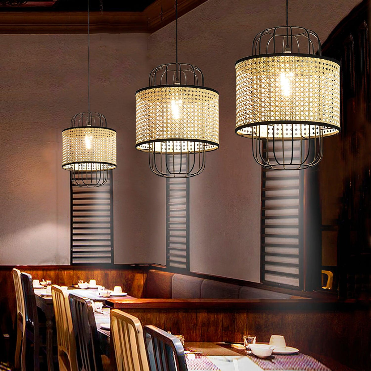 Lven Premium Art Rattan Pendant Lamp