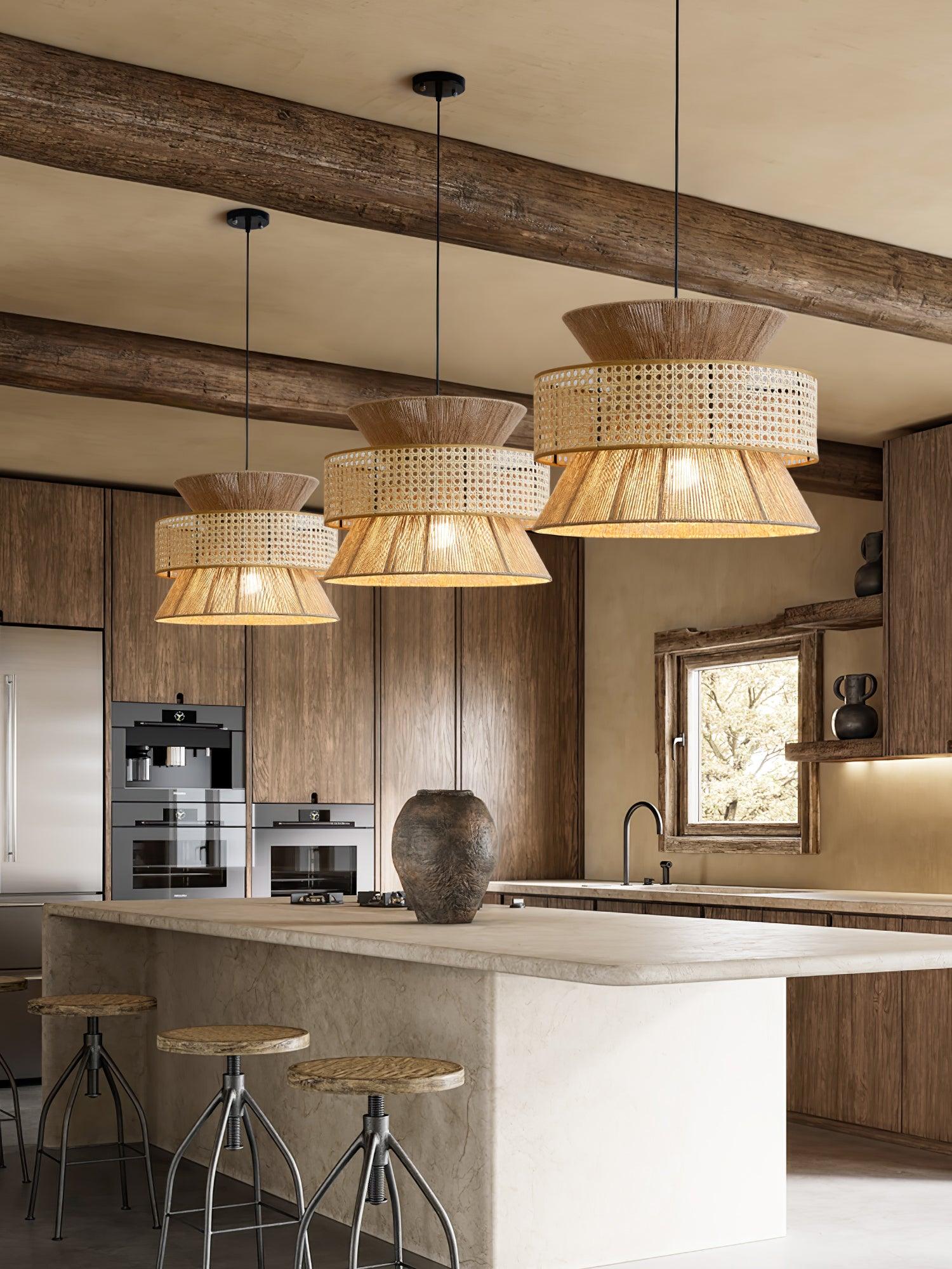 Aria Bohemian Bamboo Pendant Lamp