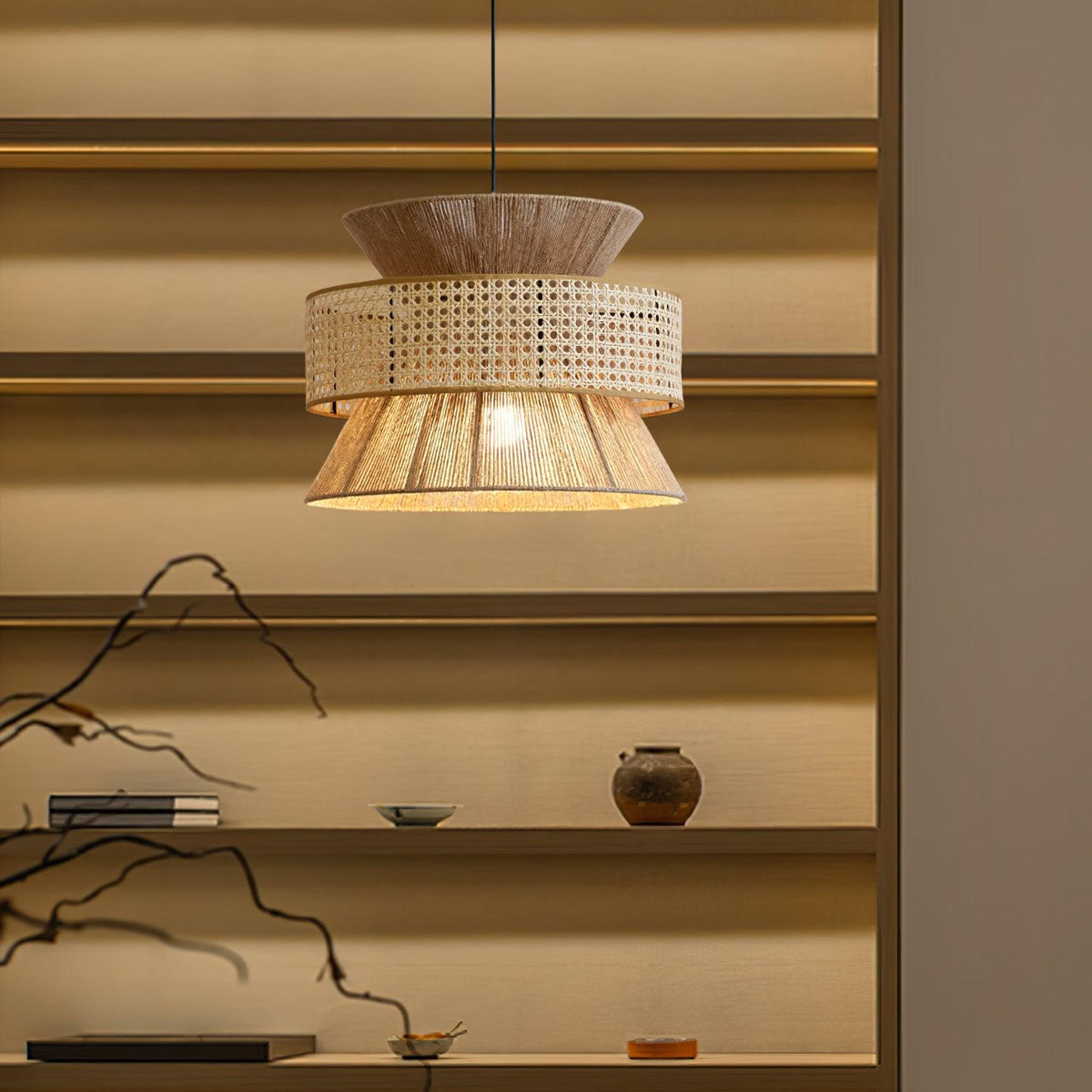 Aria Bohemian Bamboo Pendant Lamp