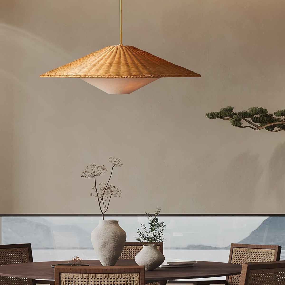 Kocan Rattan Minimalistic Pendant Light
