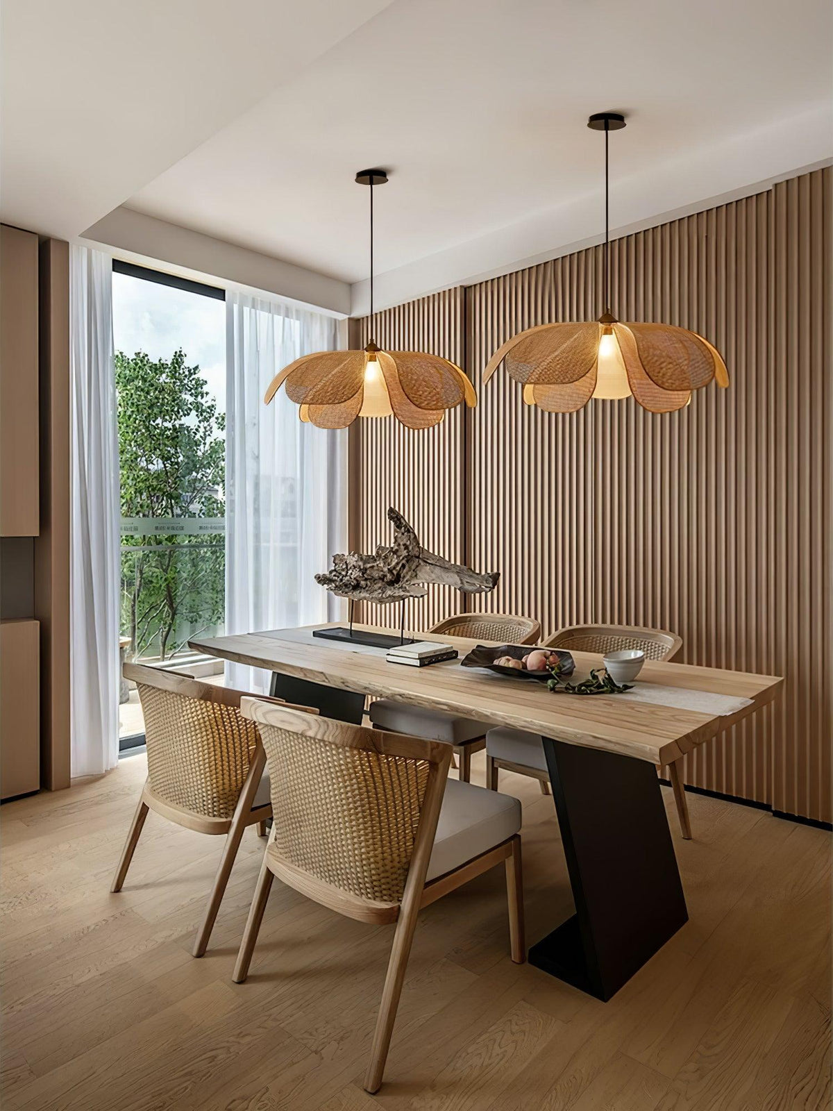 Petaral Rattan Retro Pendant Lamp