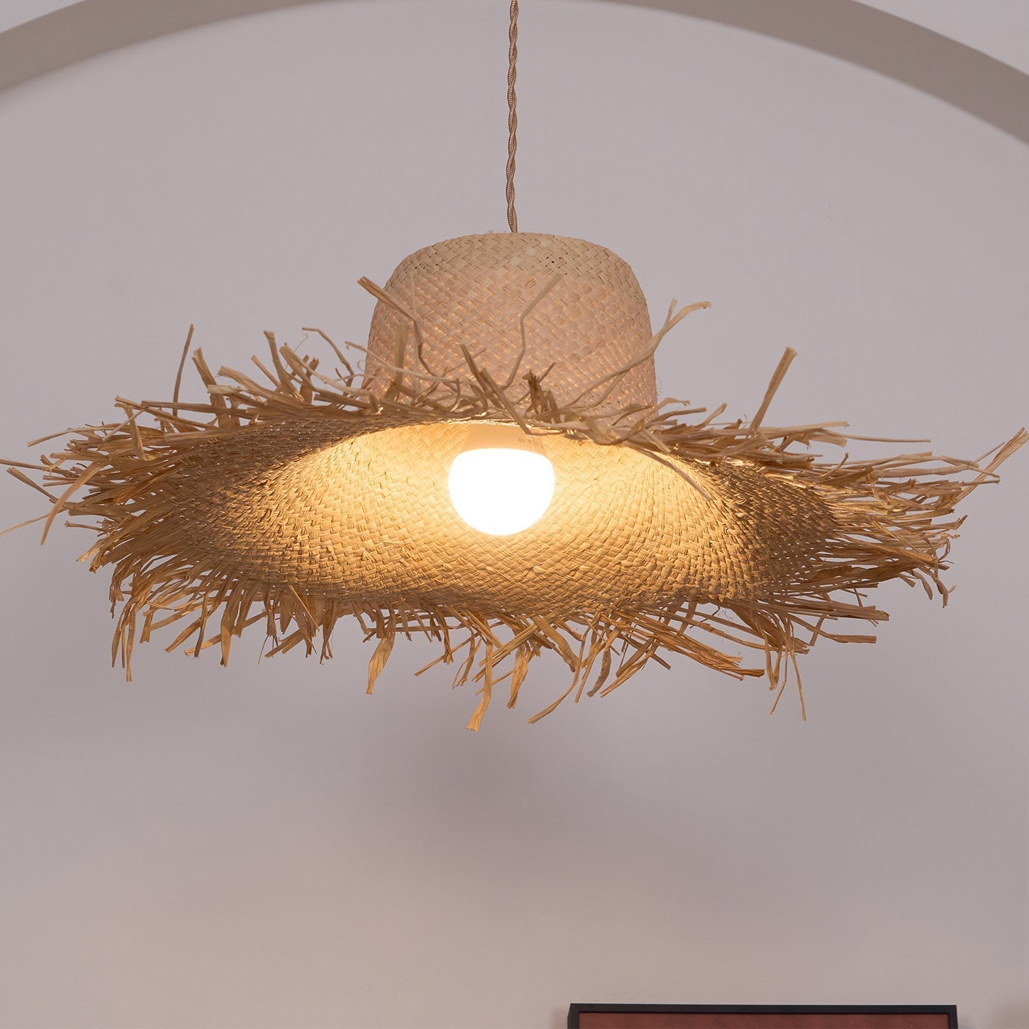 Vocan Rattan Vintage Pendant Light