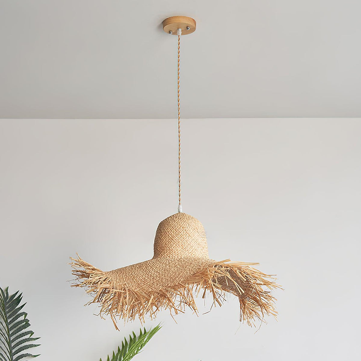 Vocan Rattan Vintage Pendant Light