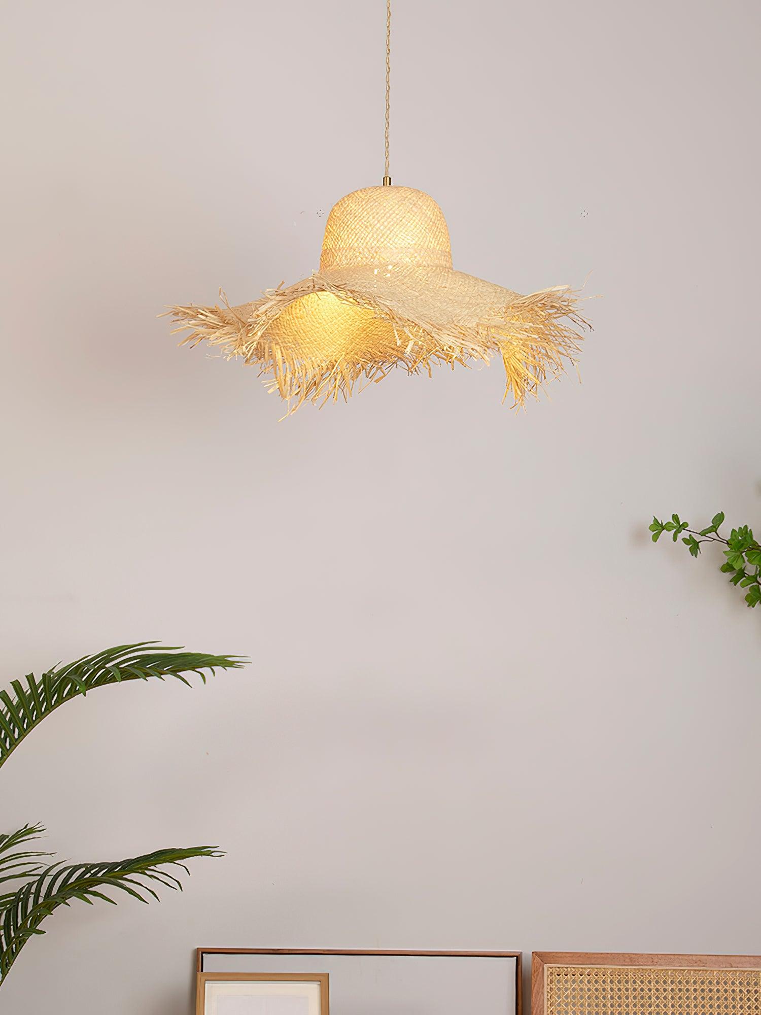 Vocan Rattan Vintage Pendant Light