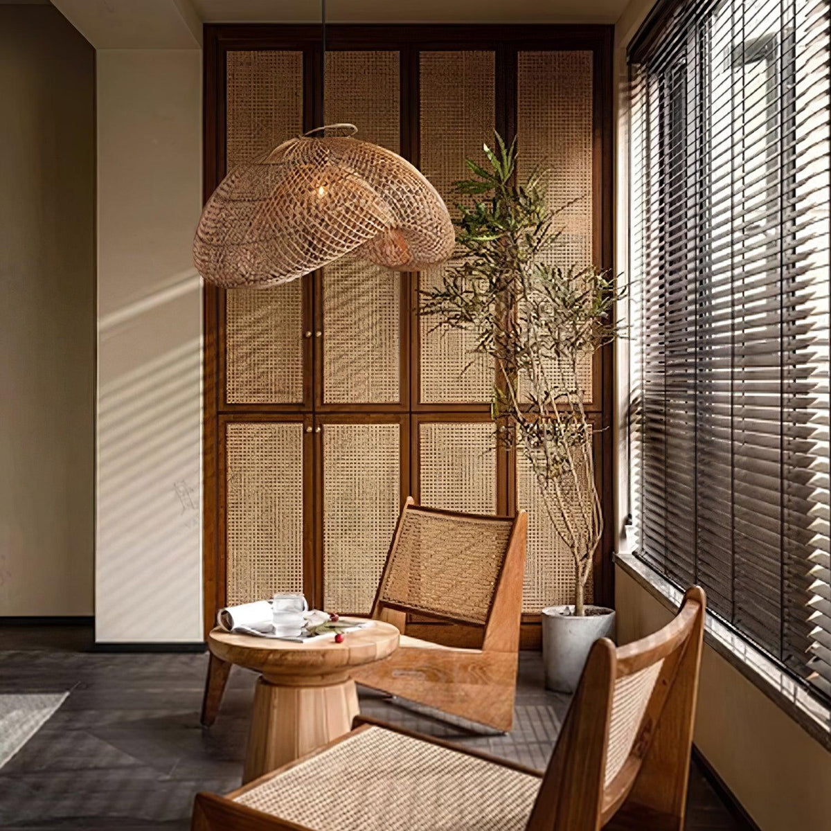 Averon Rattan Vintage Pendant Light