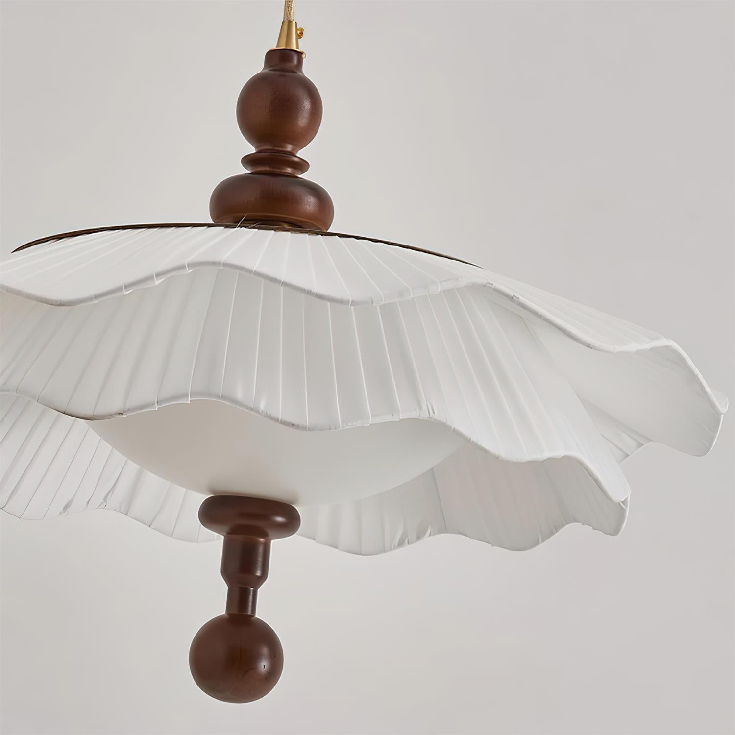 Ravina Pendant Lamp Pleated Ruffled Edge - Neutral Decor