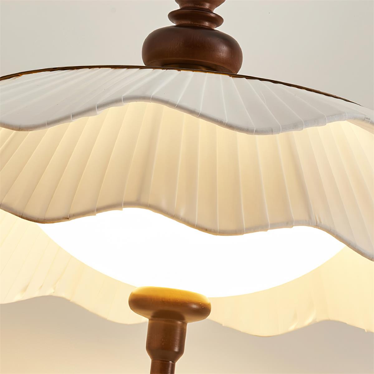 Ravina Pendant Lamp Pleated Ruffled Edge - Neutral Decor