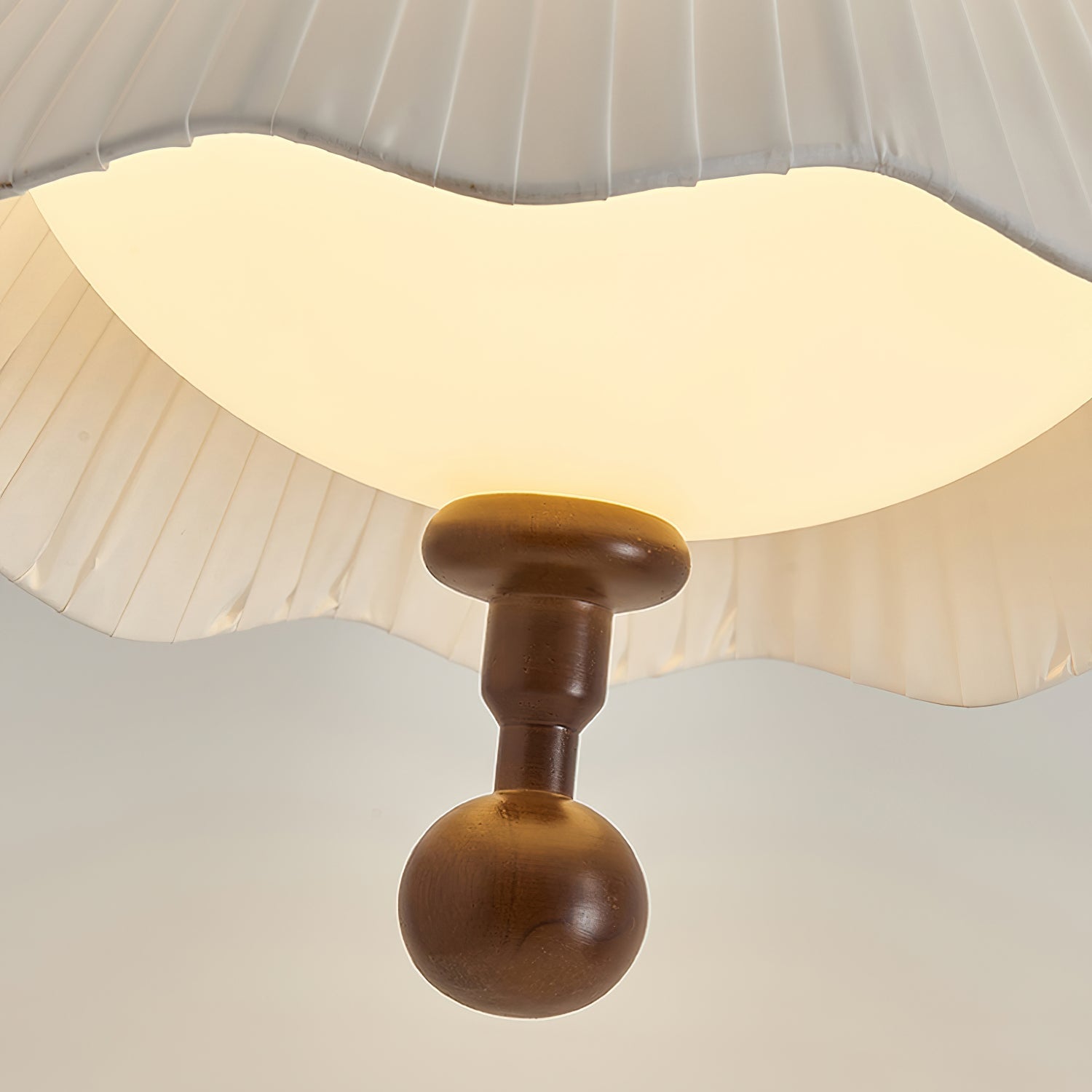Ravina Pendant Lamp Pleated Ruffled Edge - Neutral Decor