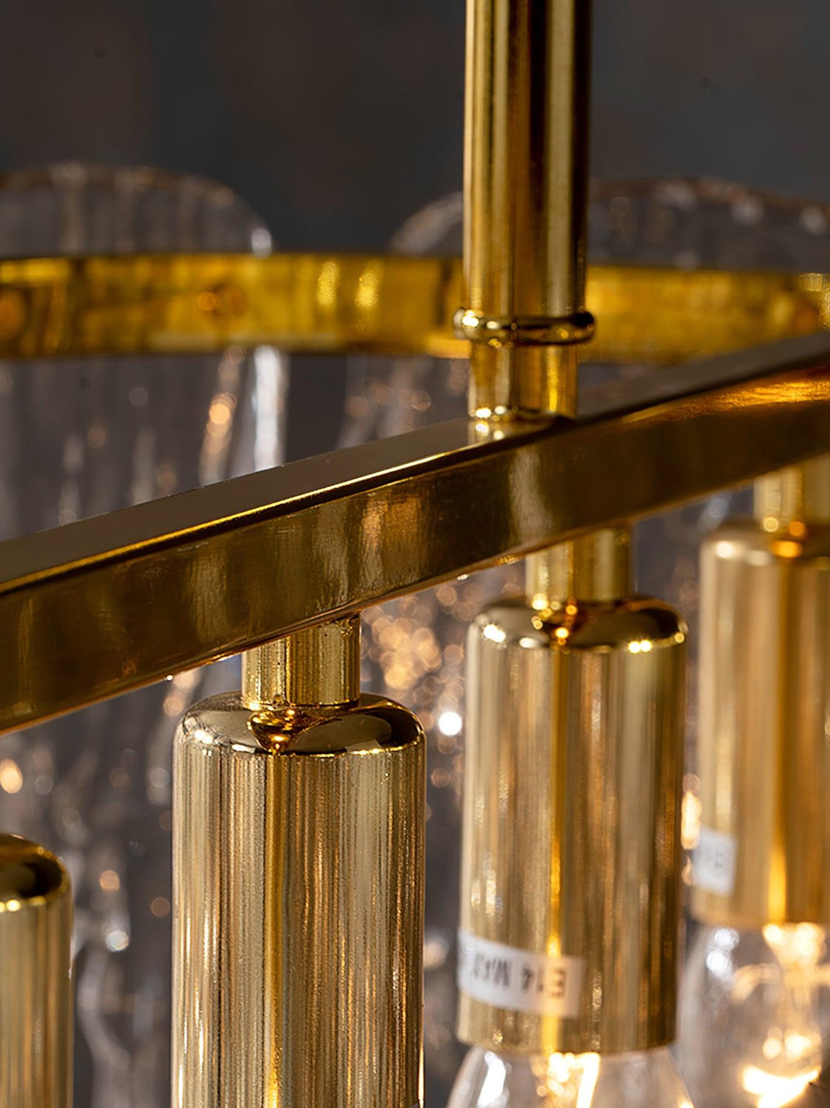 Cathaa Postmodern Luxury Rectangular Icicle Glass Crystal Chandelier