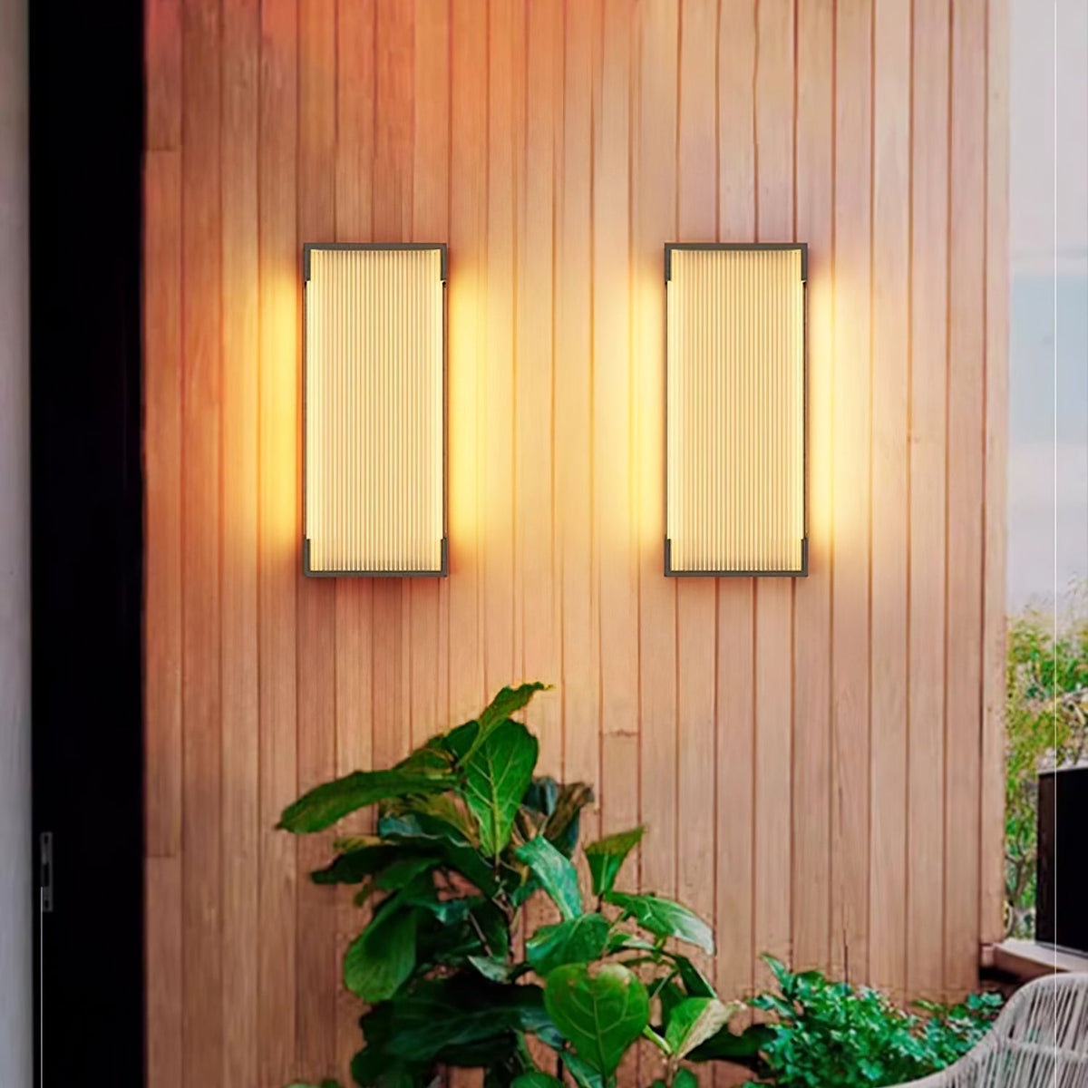Elraearis Unique Rectangular Outdoor Wall Light
