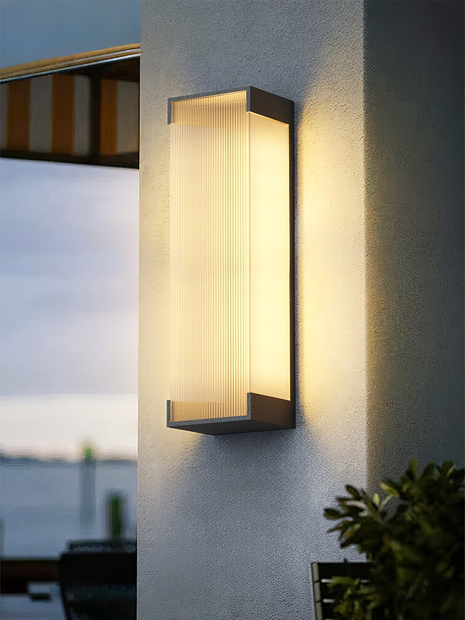 Elraearis Unique Rectangular Outdoor Wall Light