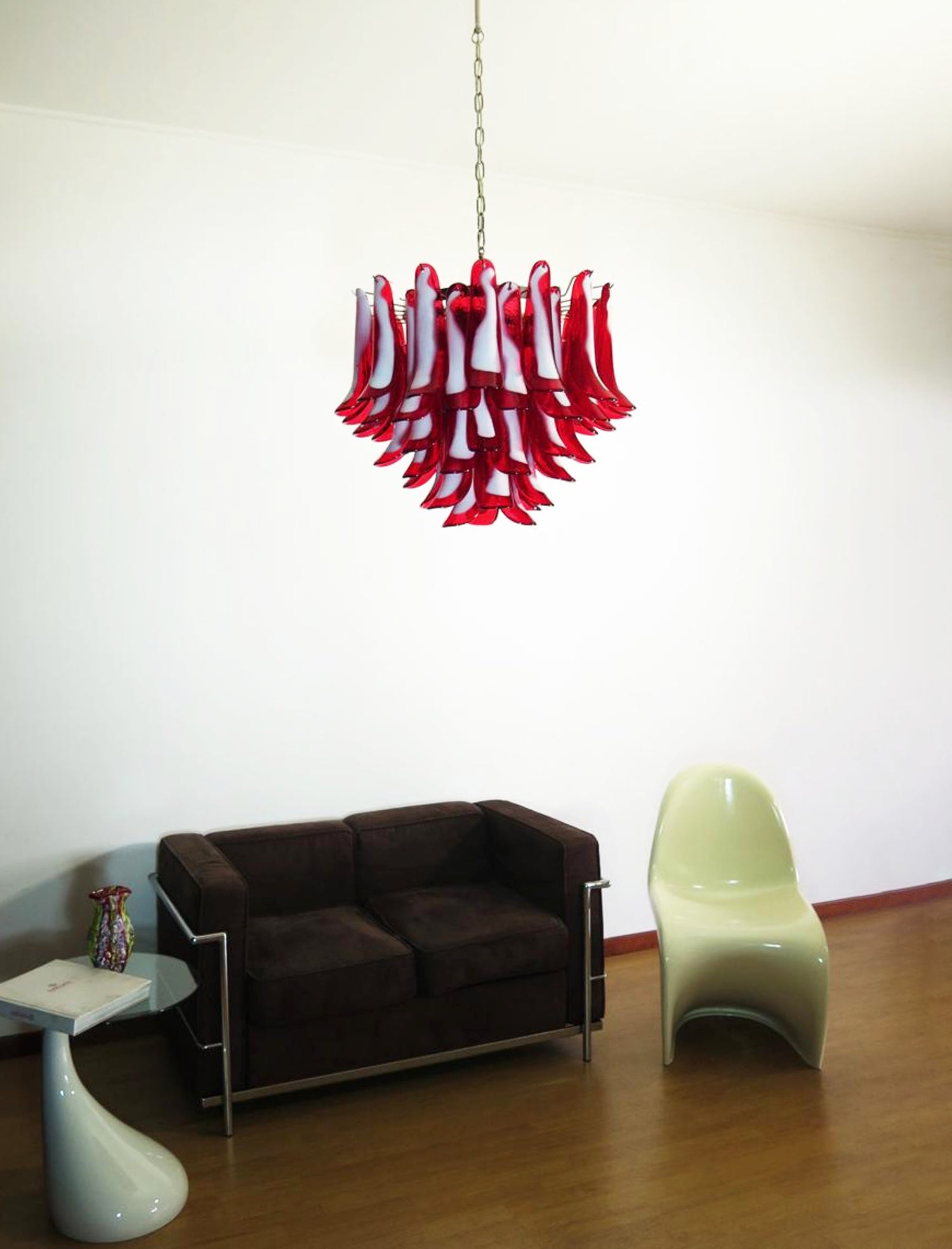 Teriaiel Chandelier Red Murano Petals
