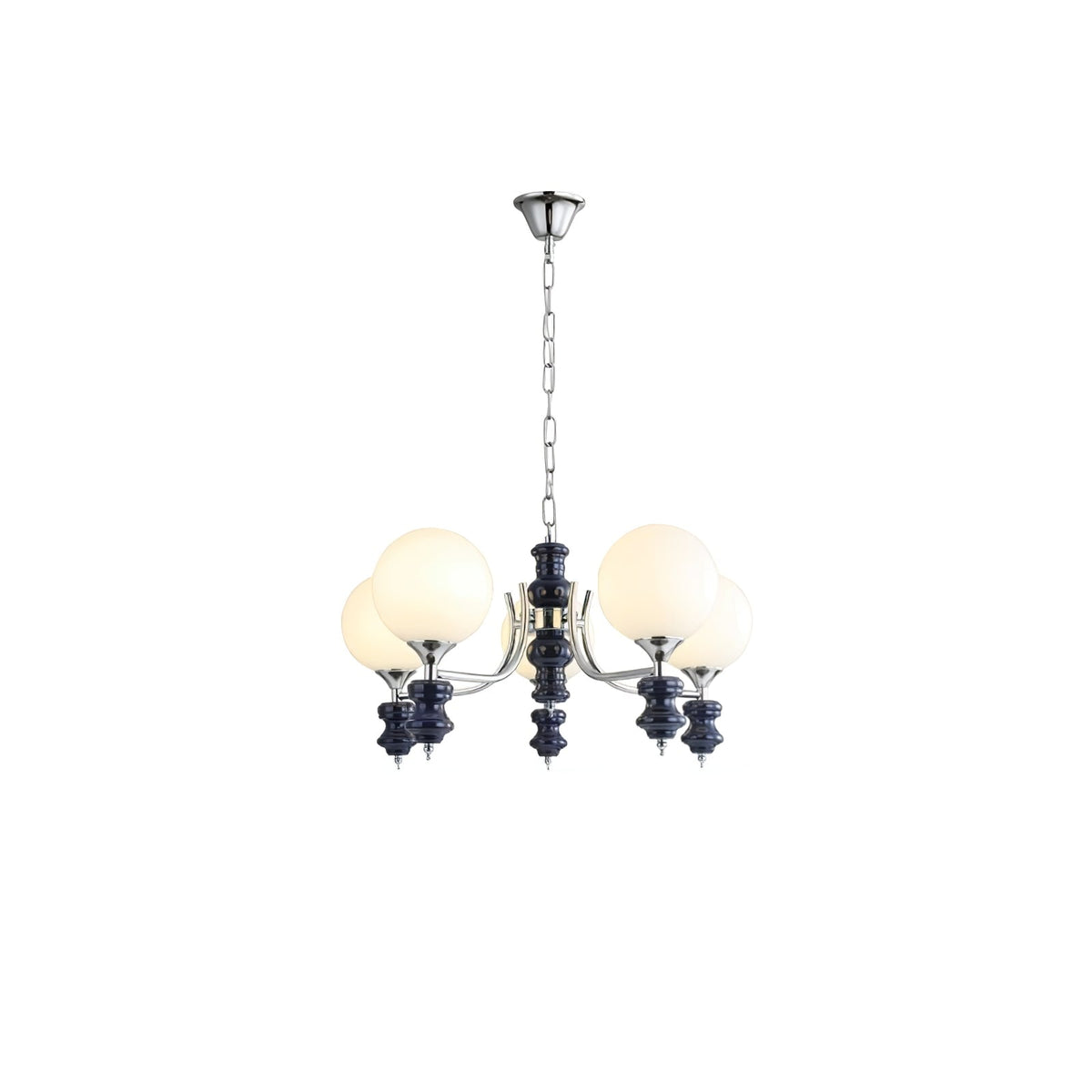 Miraena Chandelier Regal Orb Frosted