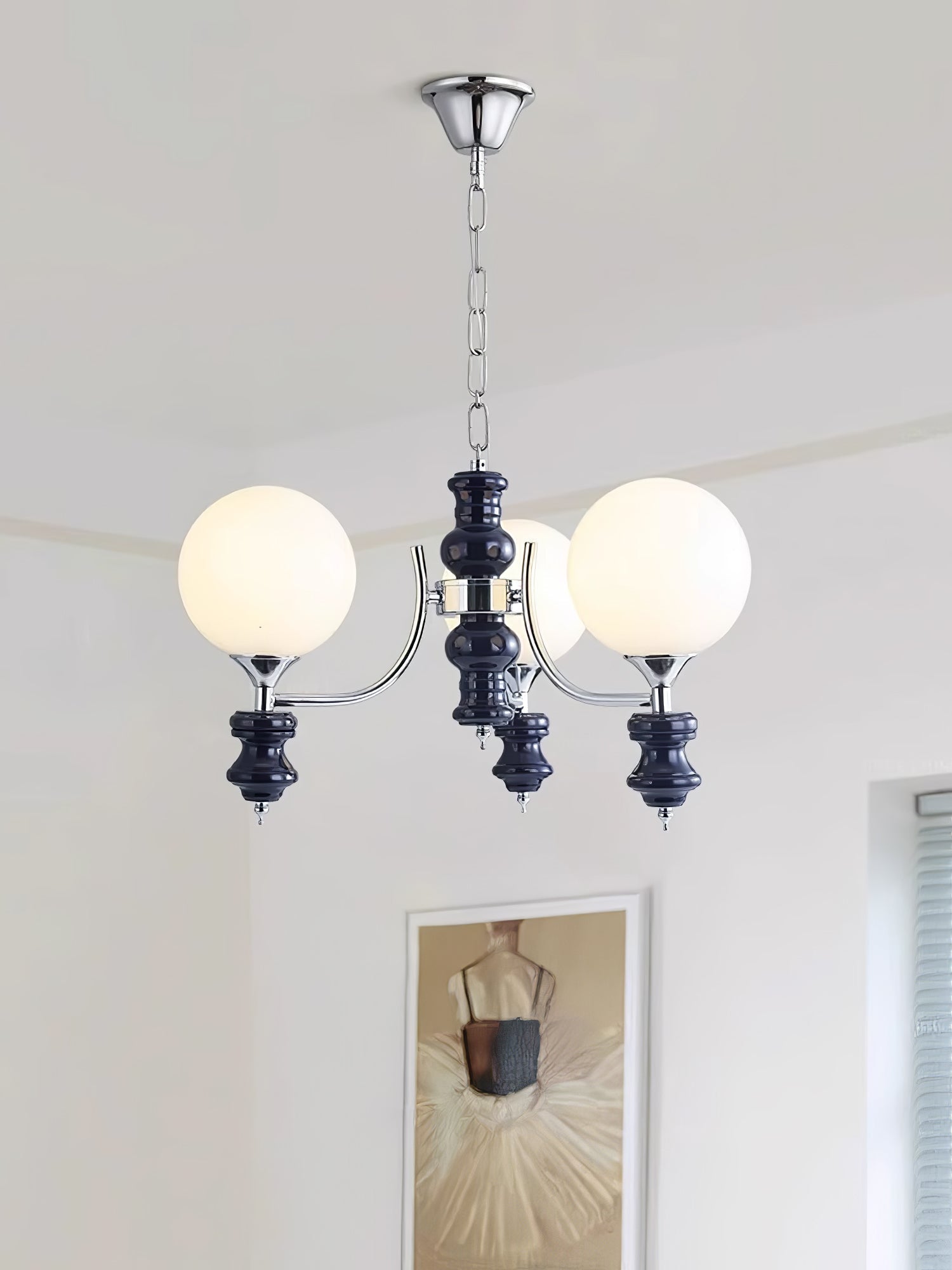 Miraena Chandelier Regal Orb Frosted