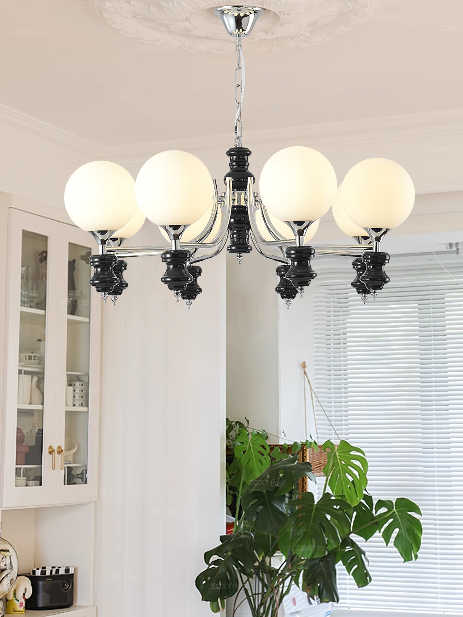Miraena Chandelier Regal Orb Frosted