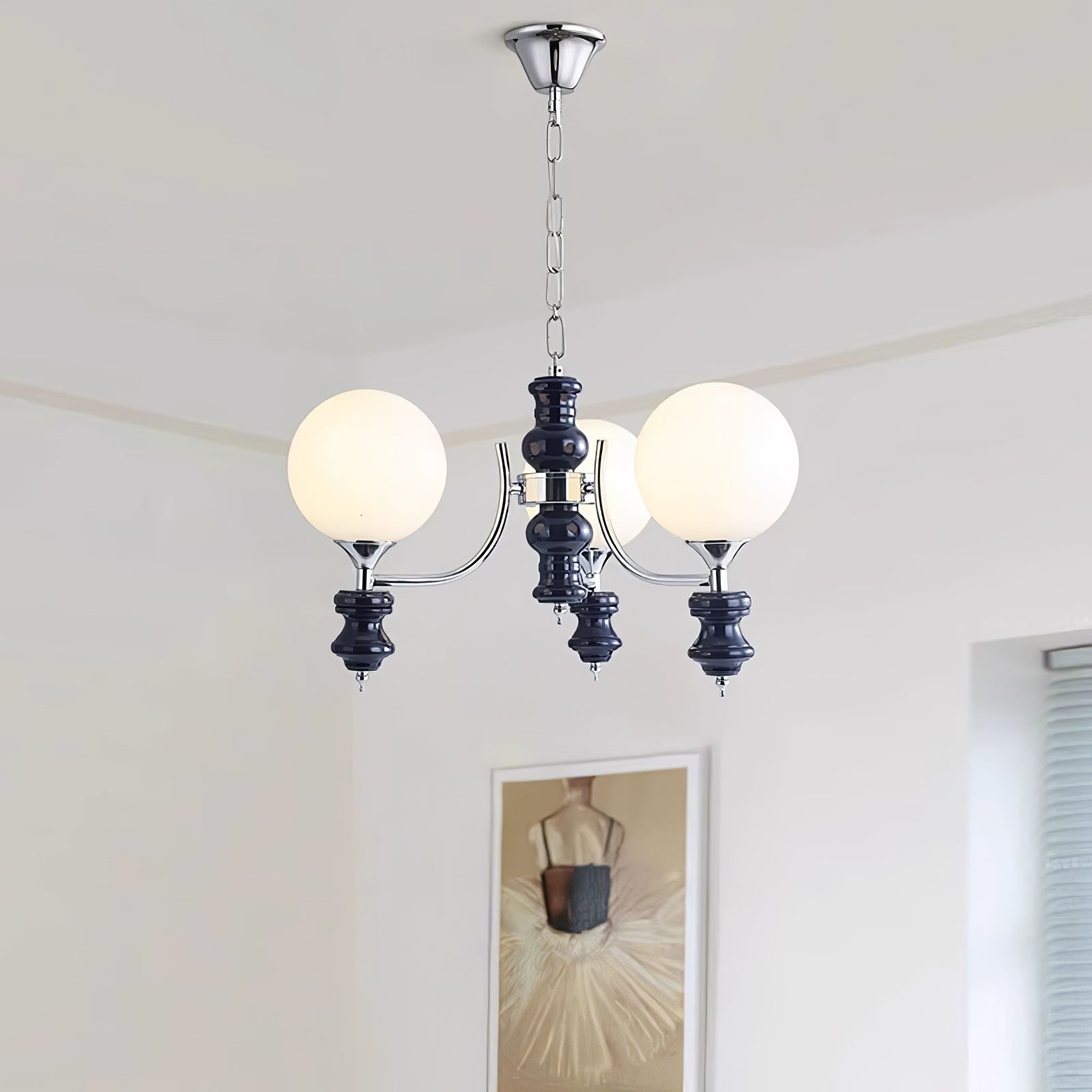 Miraena Chandelier Regal Orb Frosted