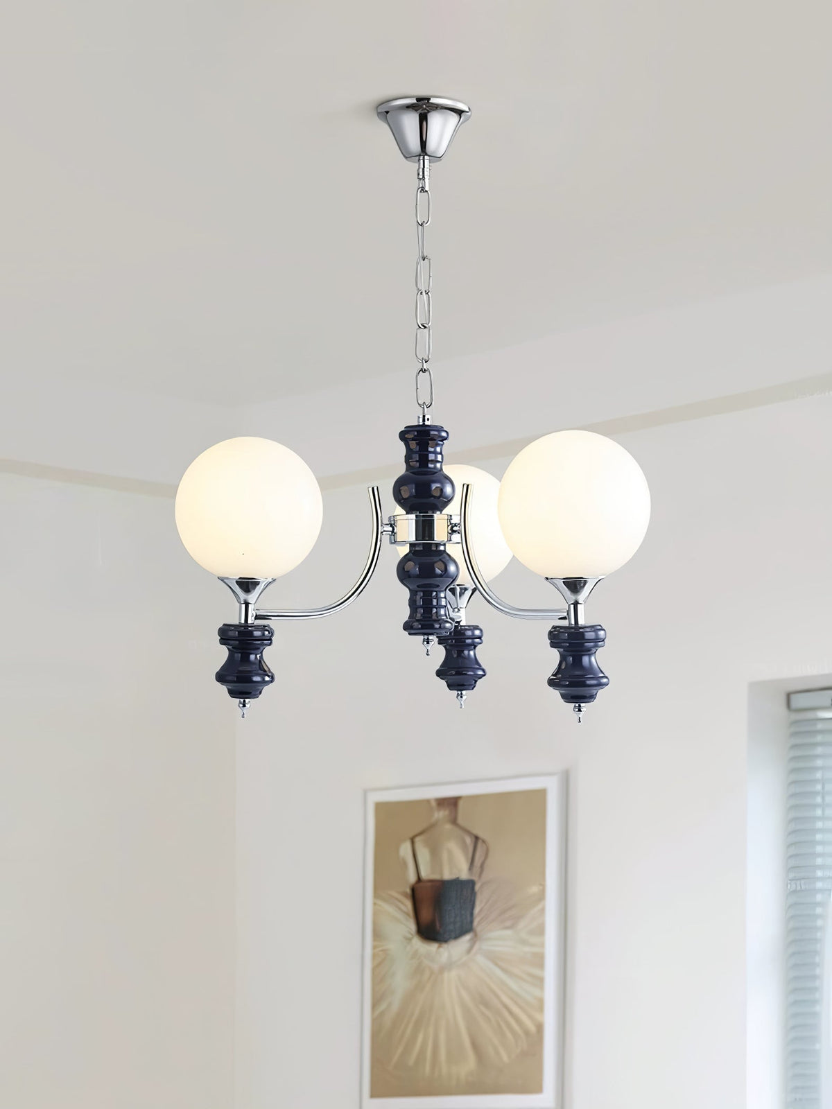 Miraena Chandelier Regal Orb Frosted