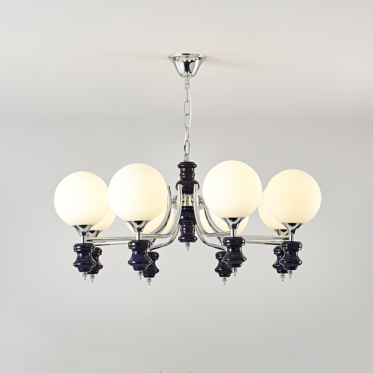 Miraena Chandelier Regal Orb Frosted