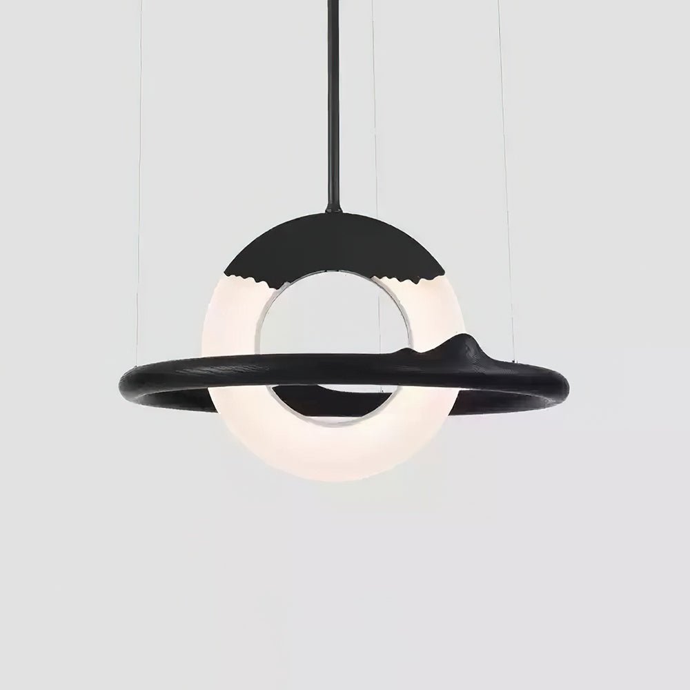 Mytalan Circular Acrylic Wood Pendant Light