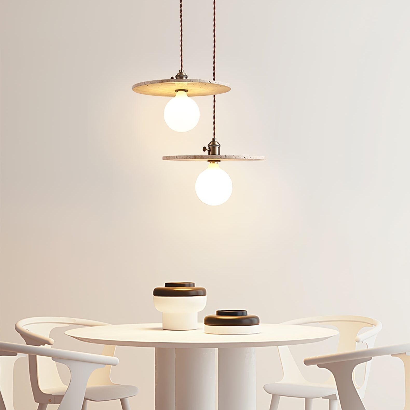 Tavaora Minimalist Travertine Pendant Light