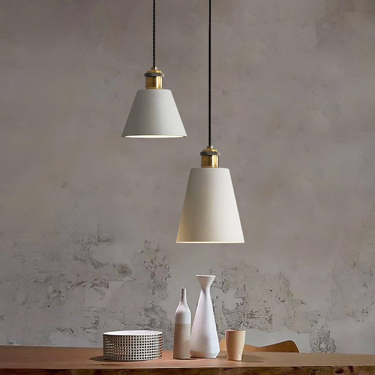Trio Industrial Resin Pendant Lamp
