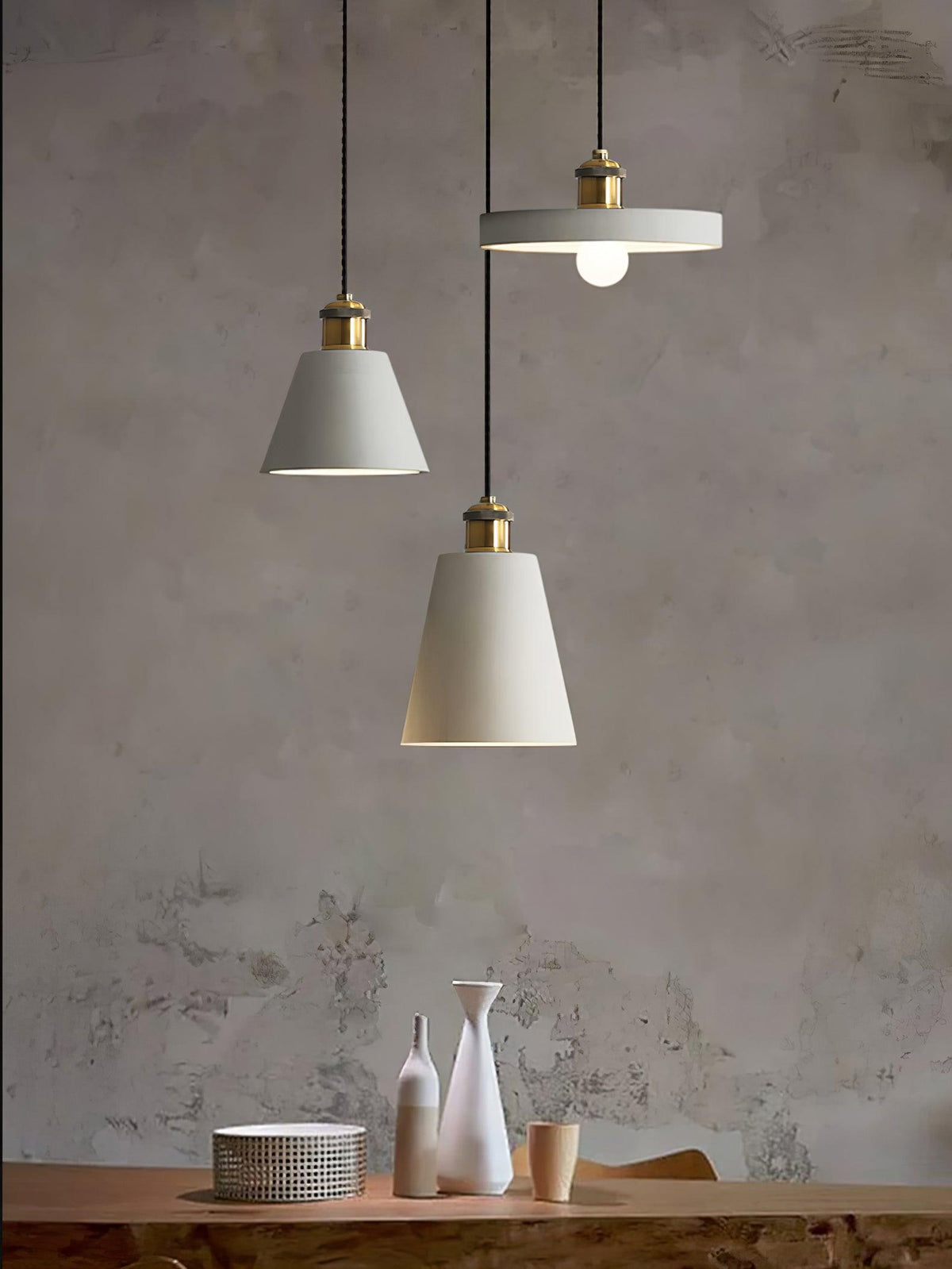 Trio Industrial Resin Pendant Lamp