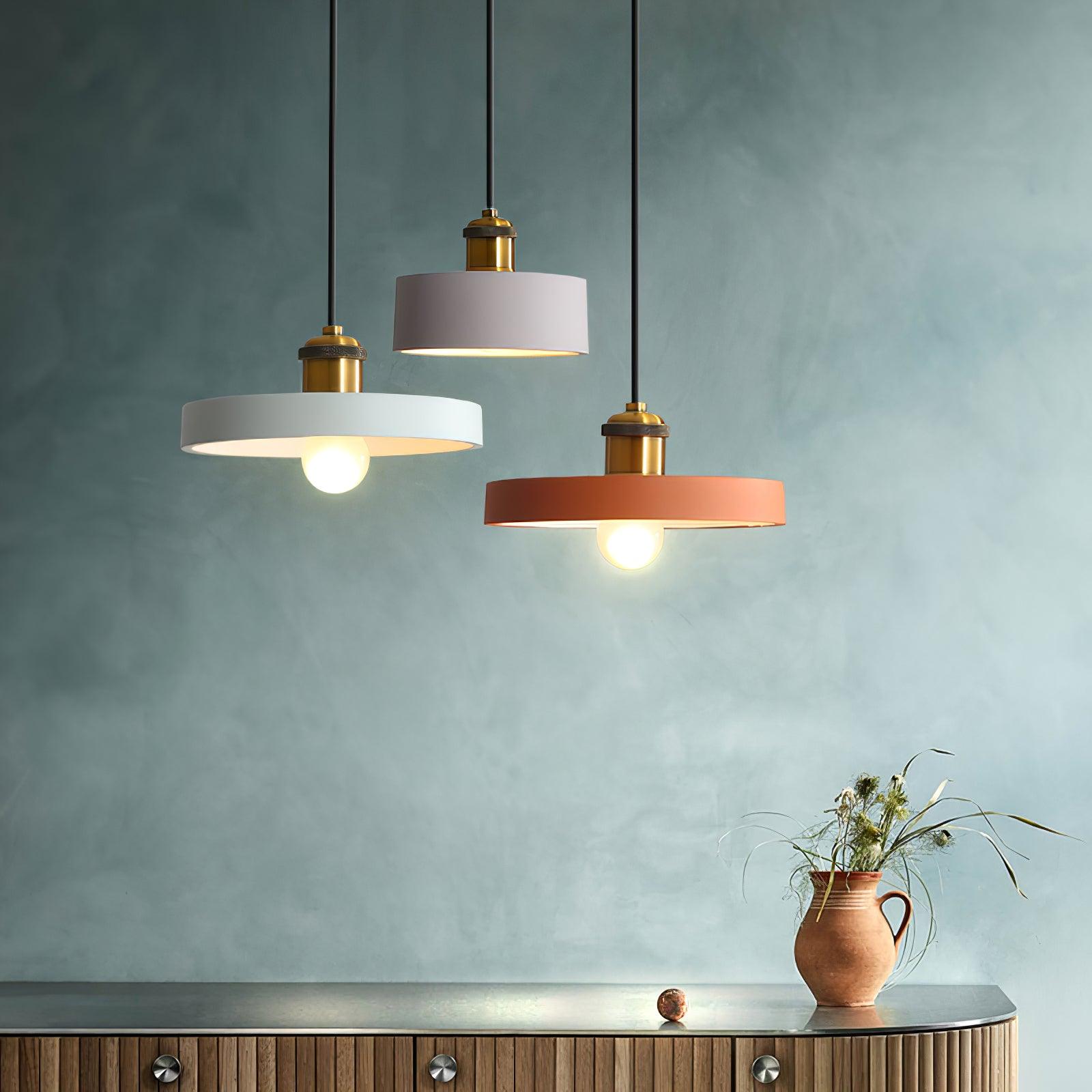 Trio Industrial Resin Pendant Lamp