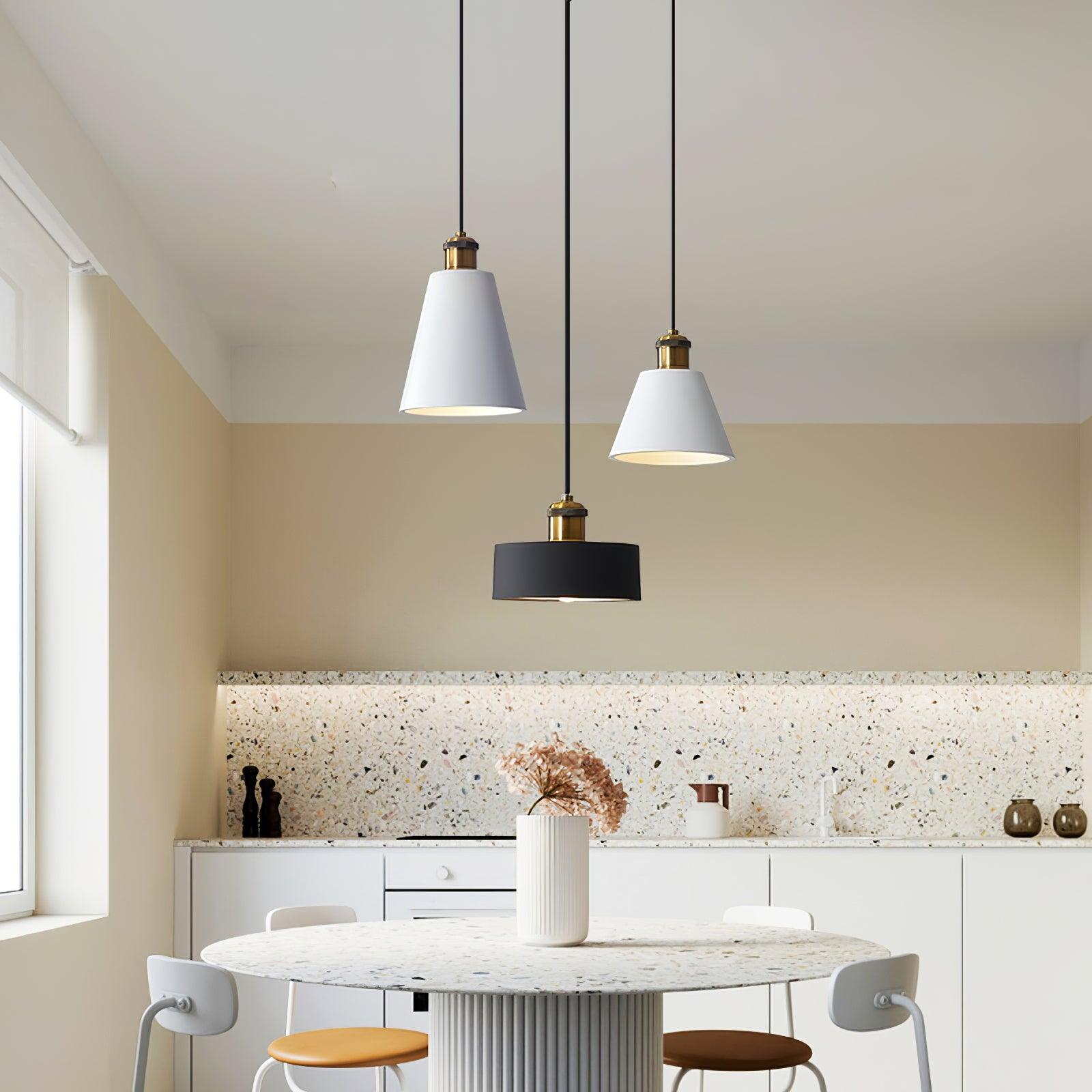 Trio Industrial Resin Pendant Lamp