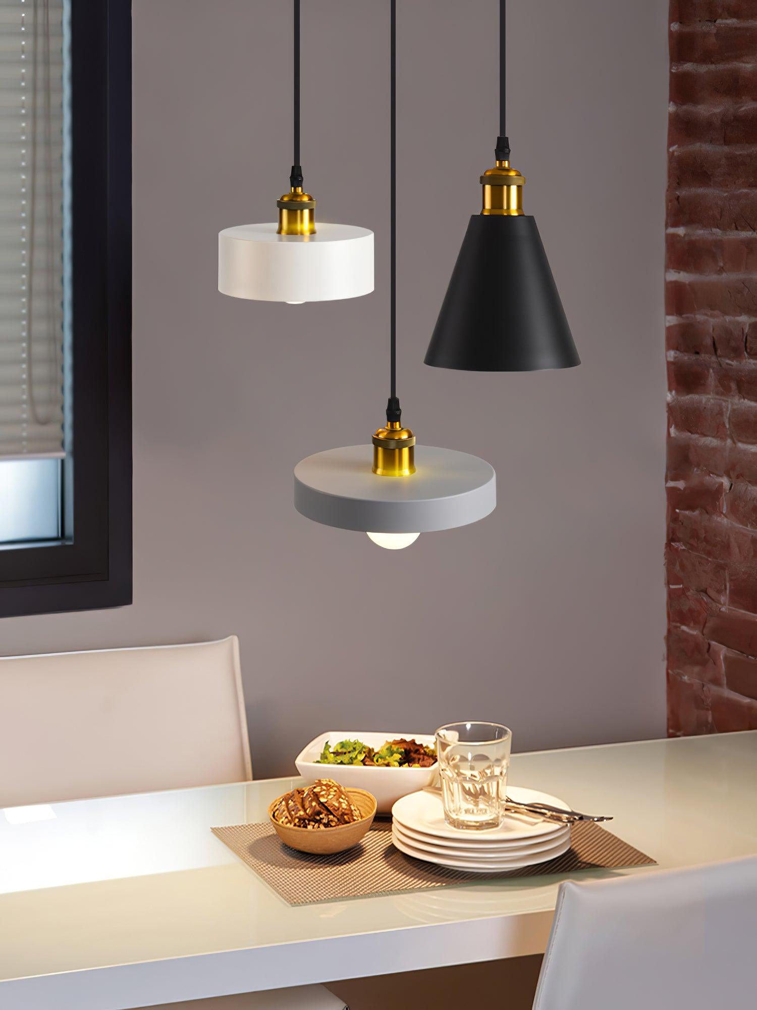 Trio Industrial Resin Pendant Lamp