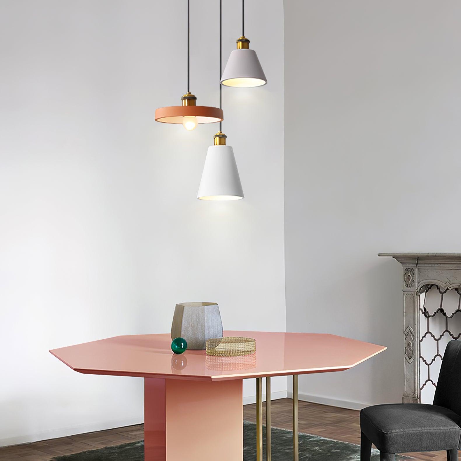 Trio Industrial Resin Pendant Lamp