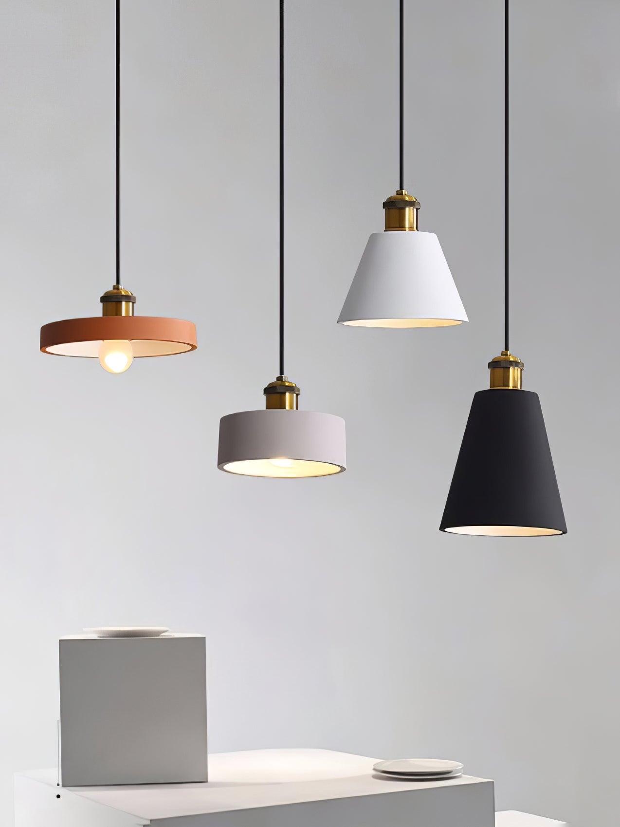 Trio Industrial Resin Pendant Lamp