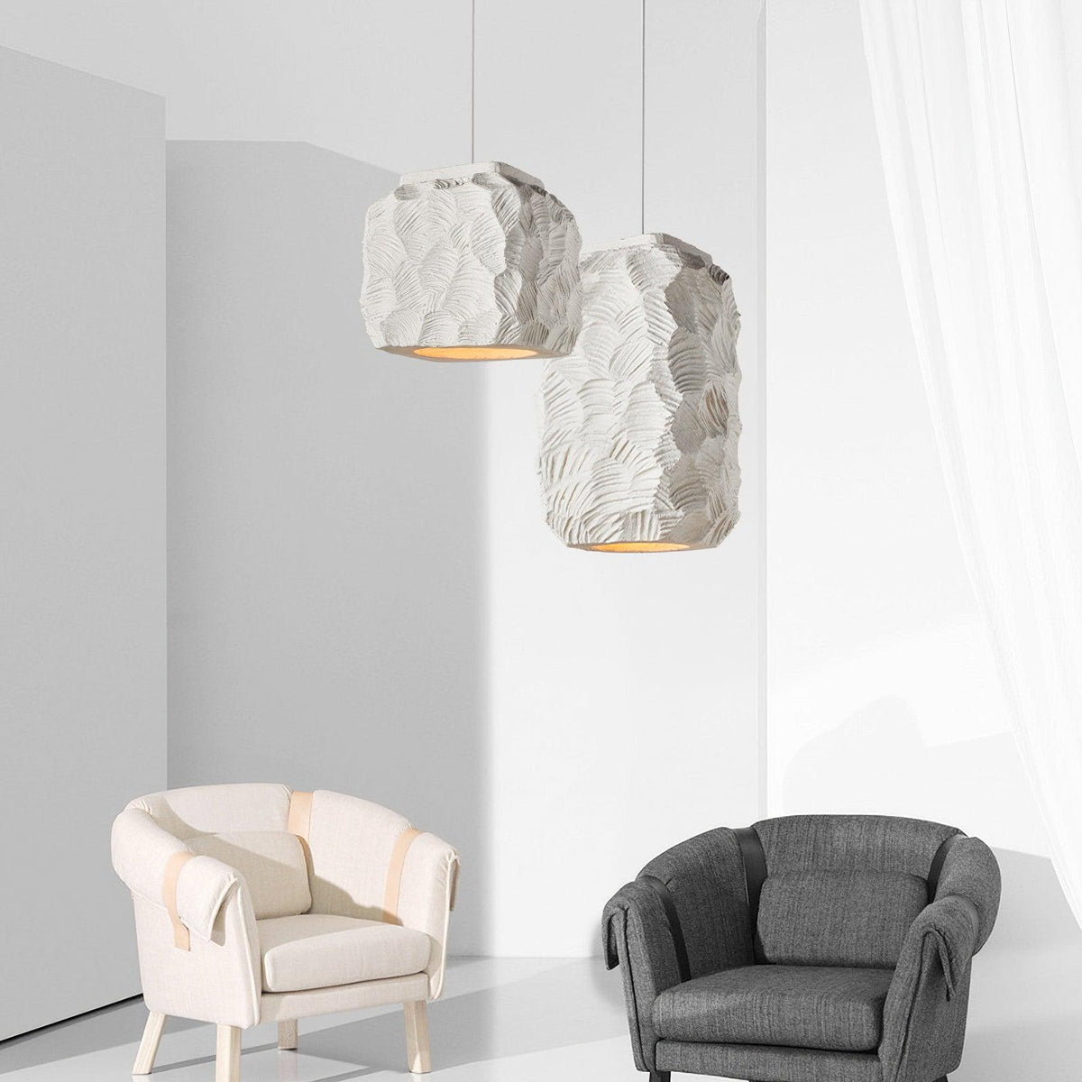 Olsilel Individual Creativity Geometry Resin Pendant Lamp