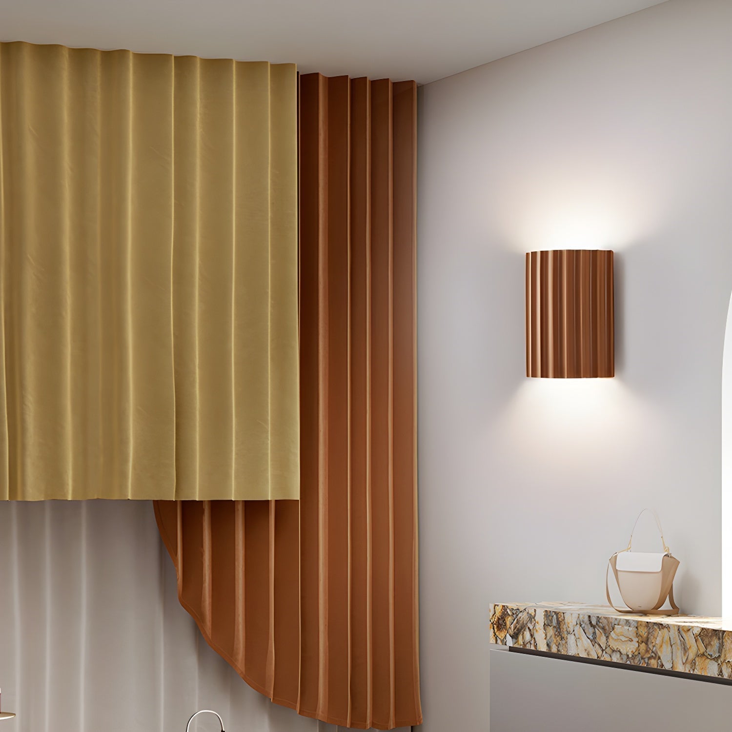 Ivvinen Nordic Art Ribbed Resin Wall Lamp